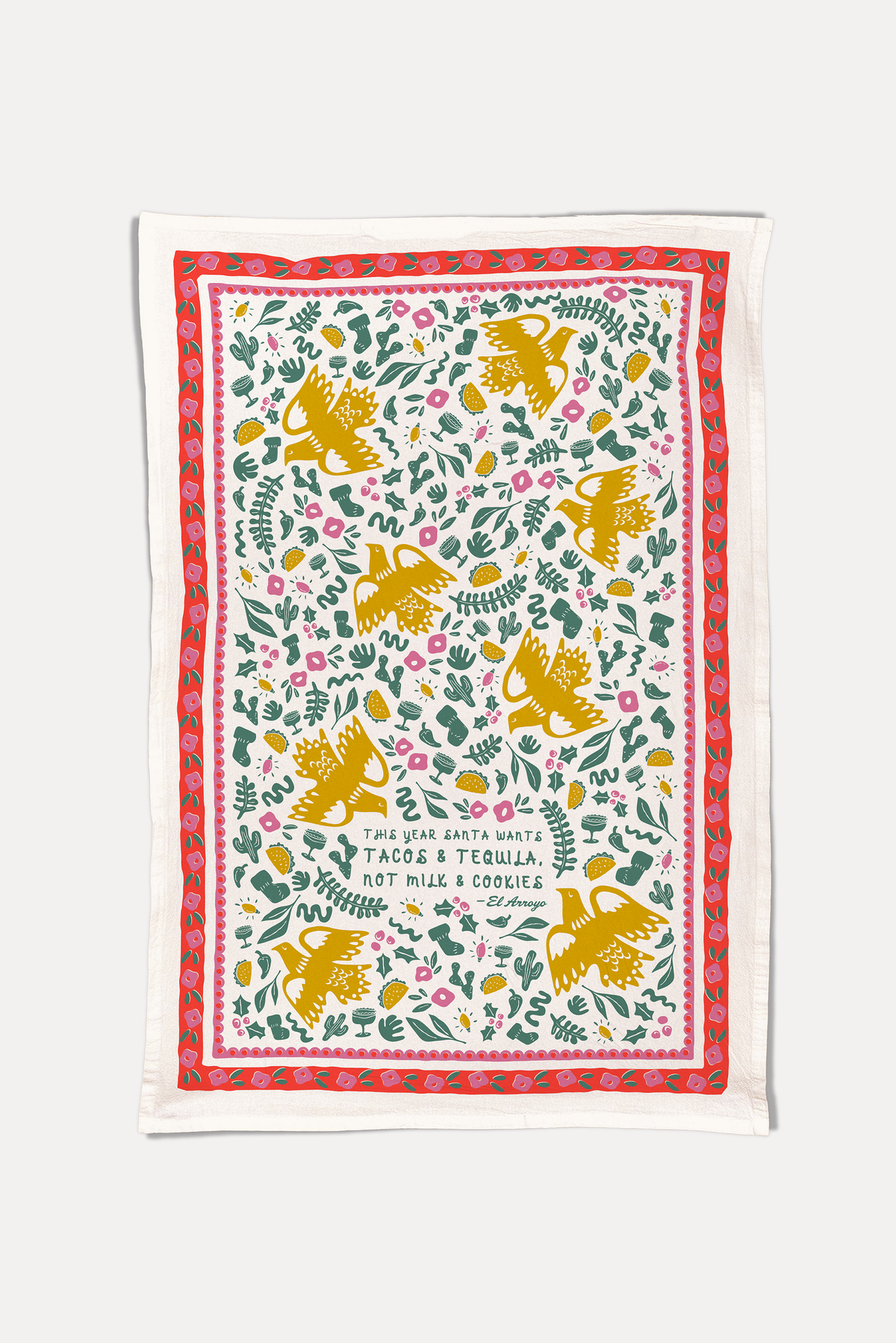 Flour Sack Kitchen Towel - Milk & Cookies