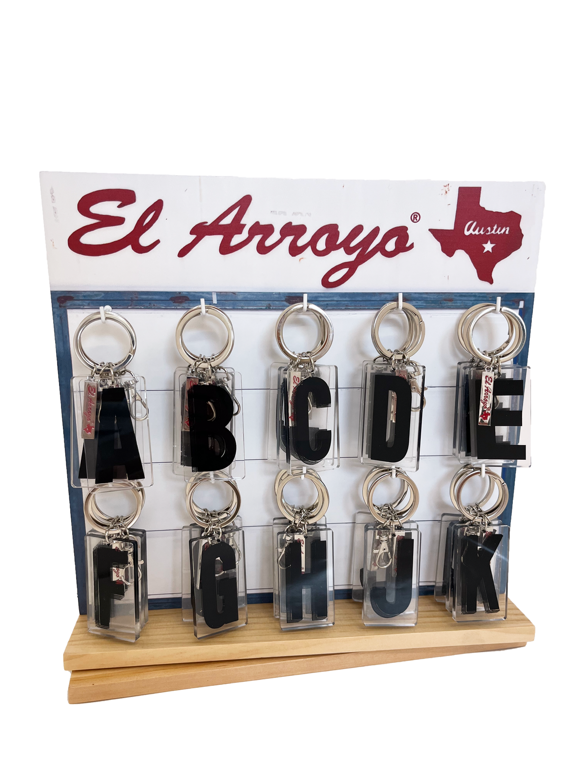 Marquee Letter Keychains - Starter Pre-Pack (20 Assorted Letters + FREE Display)