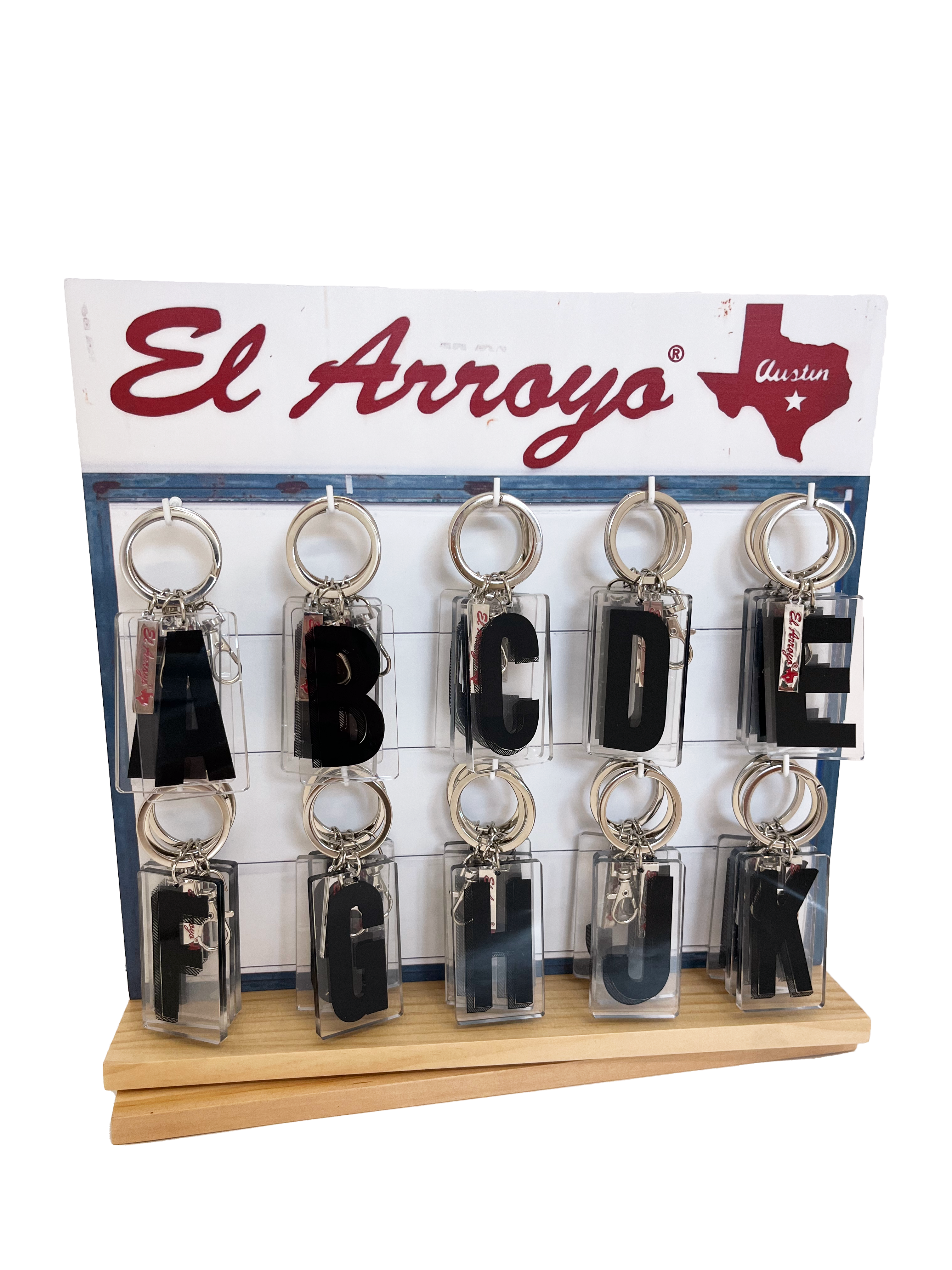 Marquee Letter Keychains - Starter Pre-Pack (20 Assorted Letters + FREE Display)