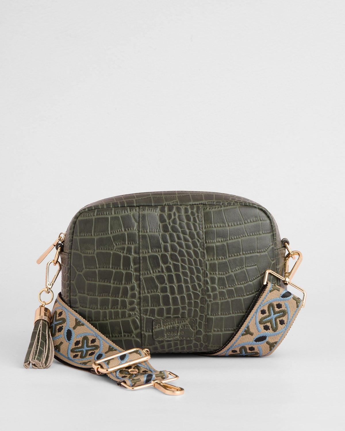 City Crossbody Bag Croc Herb Green