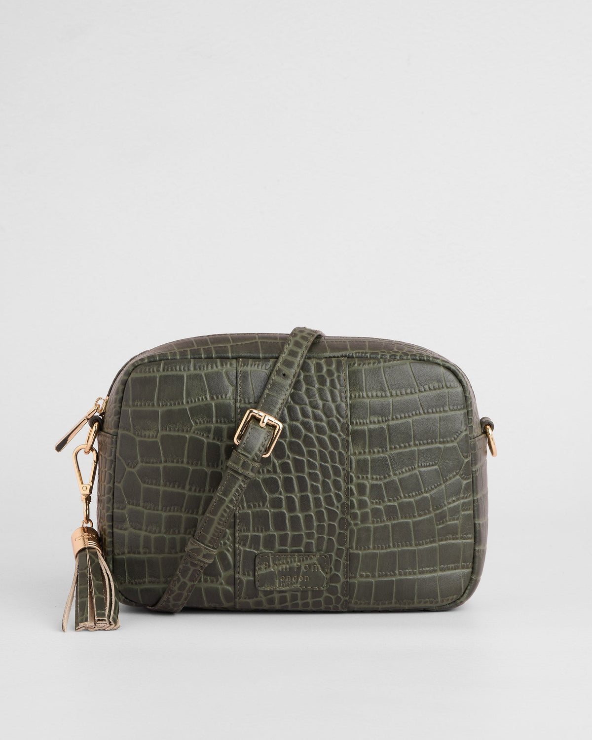 City Crossbody Bag Croc Herb Green