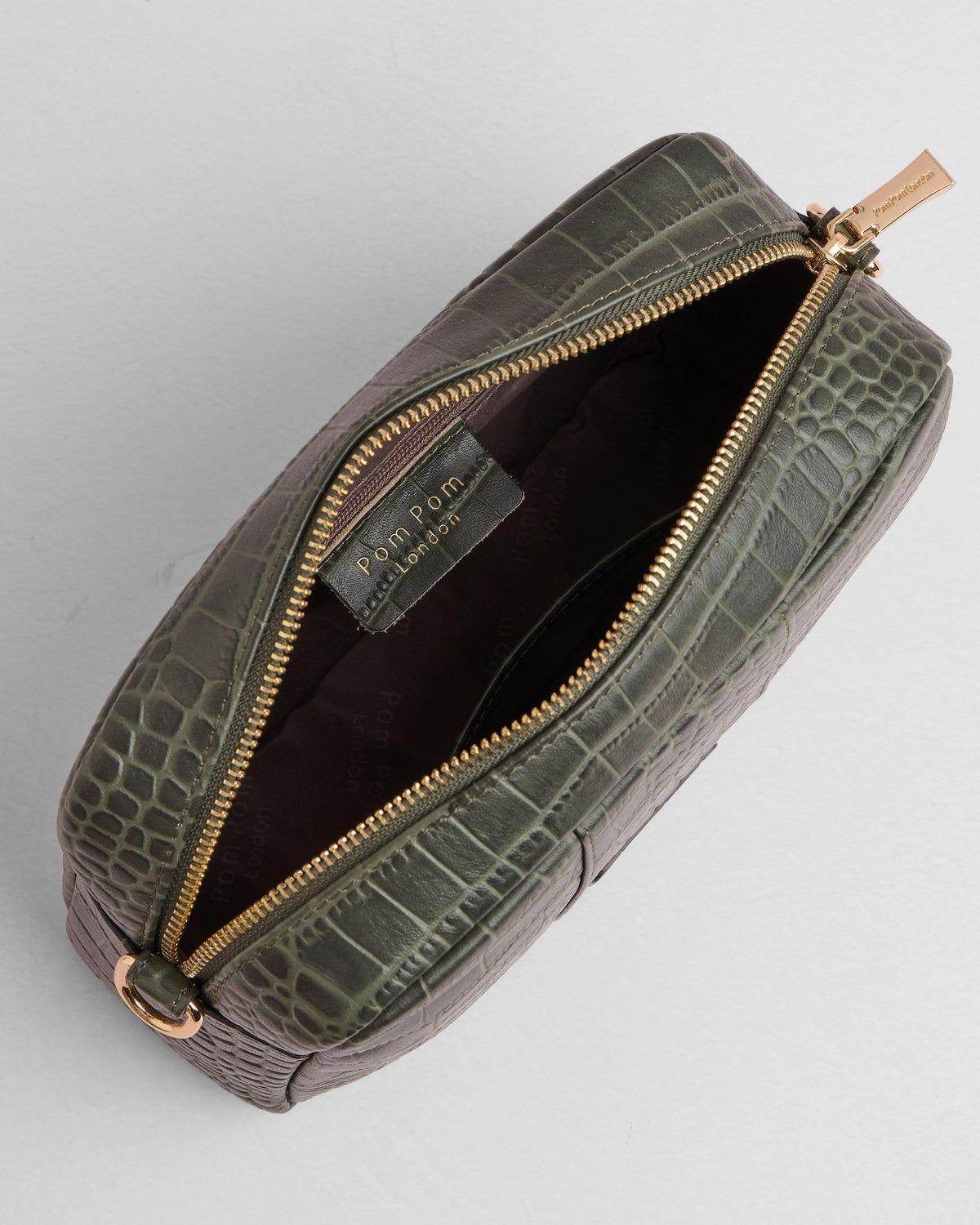 City Crossbody Bag Croc Herb Green