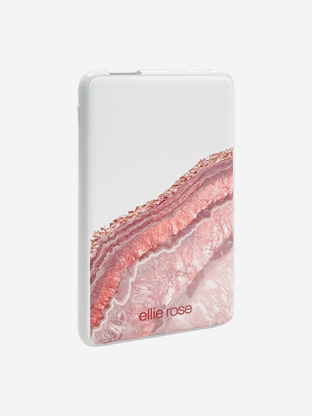 Rose Gold Agate Power Bank (USB-A + USB-C Ports)