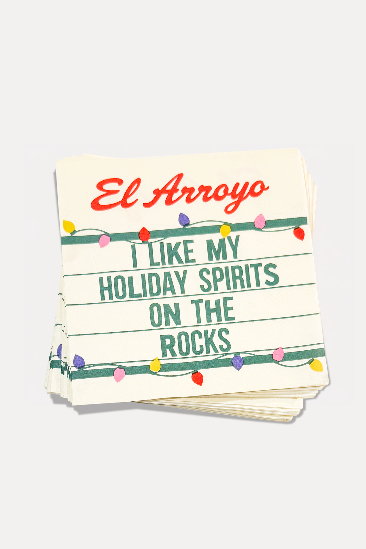 Cocktail Napkins (Set of 25) - Holiday Spirits