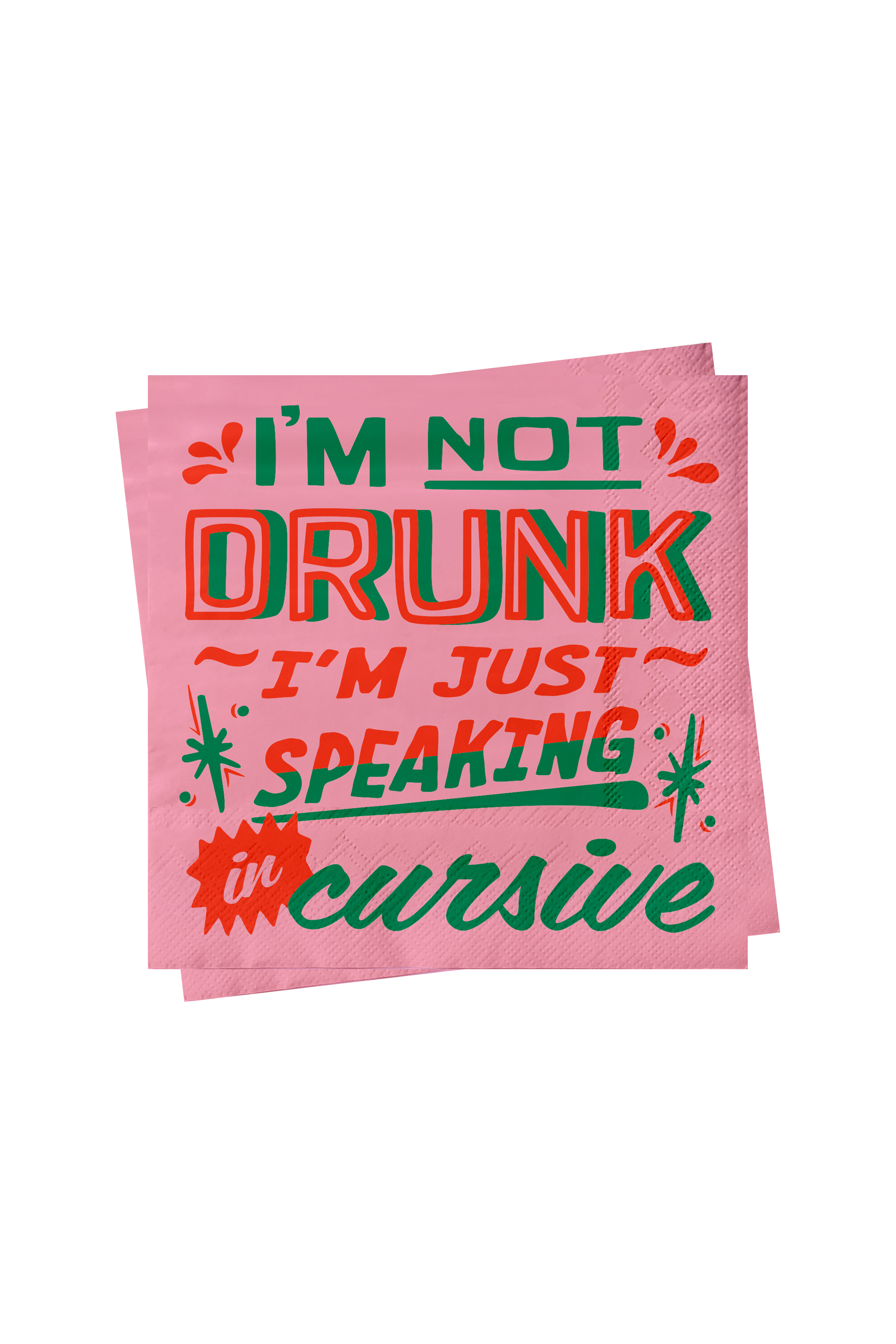 Cocktail Napkins (Set of 25) - Speaking In Cursive