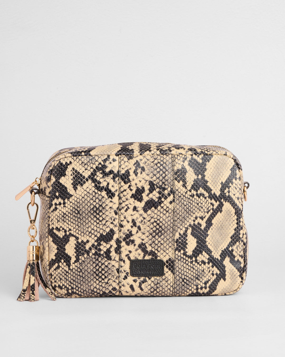 City Plus Crossbody Bag Snake Effect Monochrome