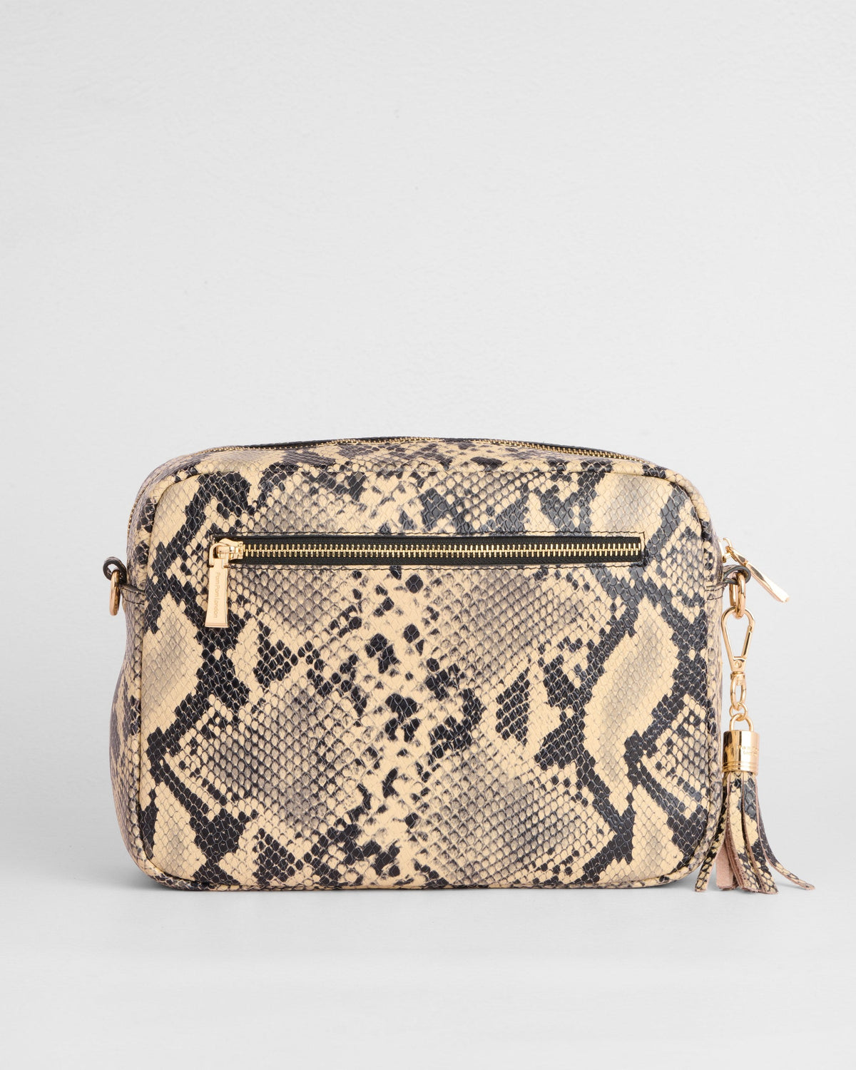 City Plus Crossbody Bag Snake Effect Monochrome