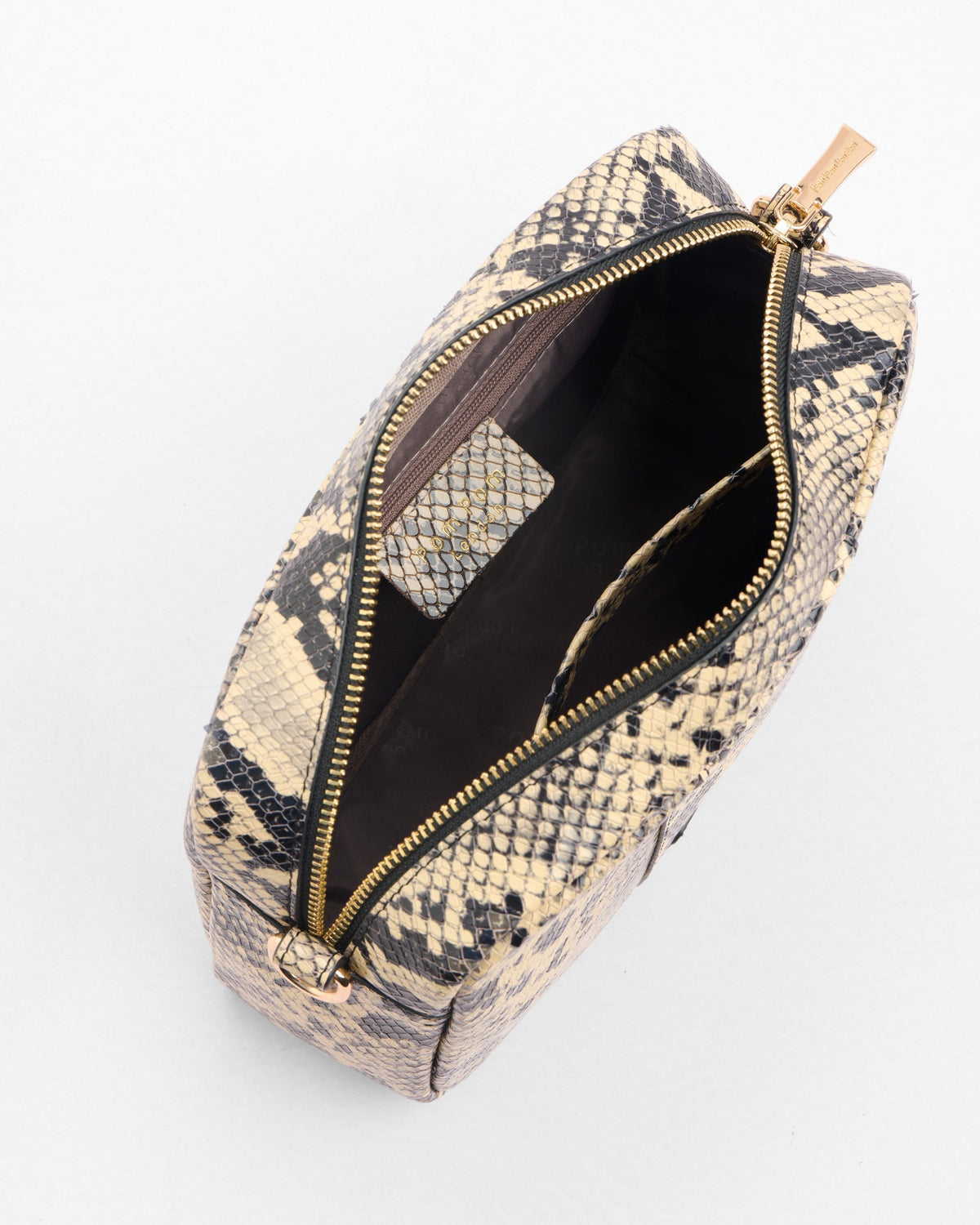 City Plus Crossbody Bag Snake Effect Monochrome
