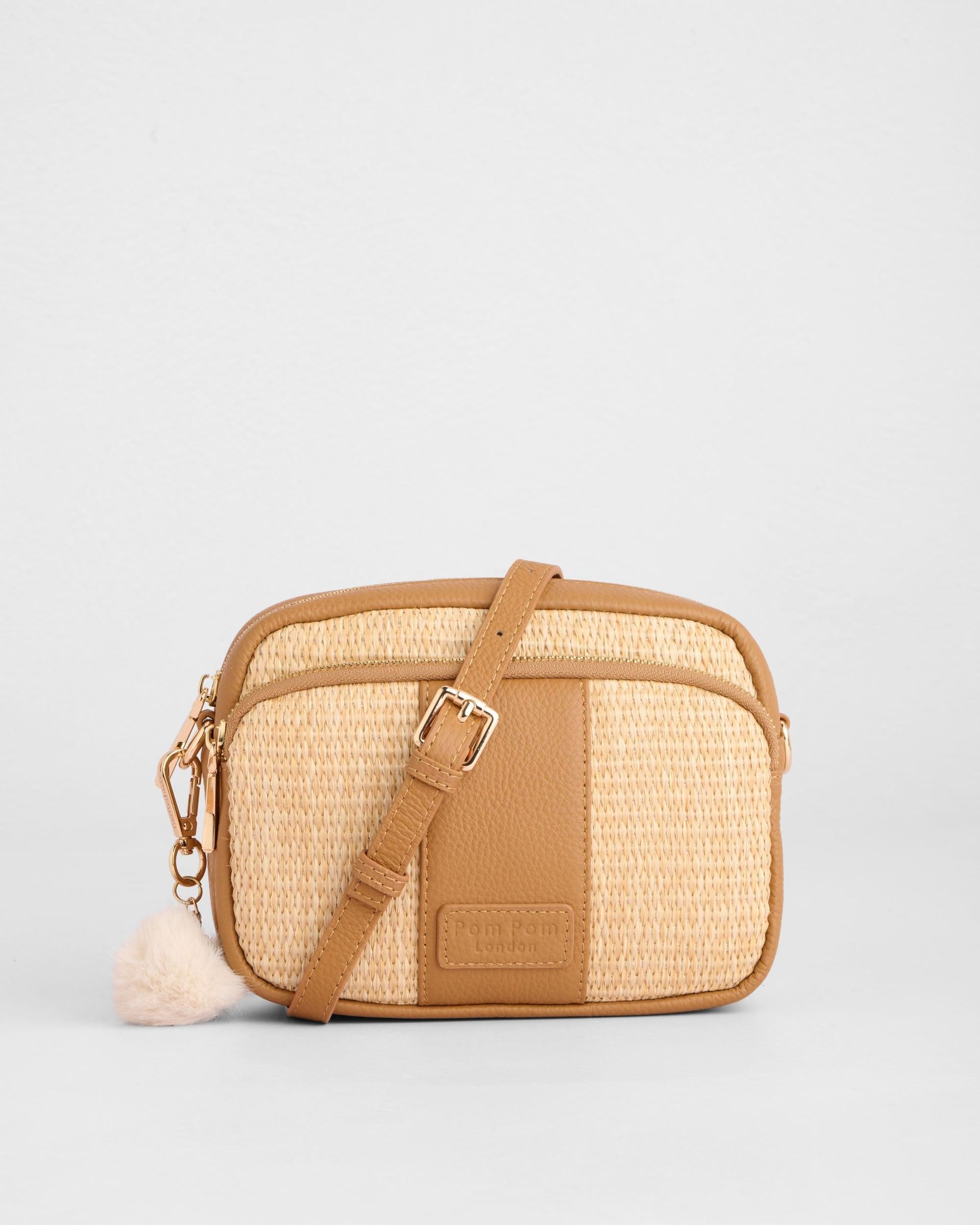 Original Raffia & Leather Bag Maple