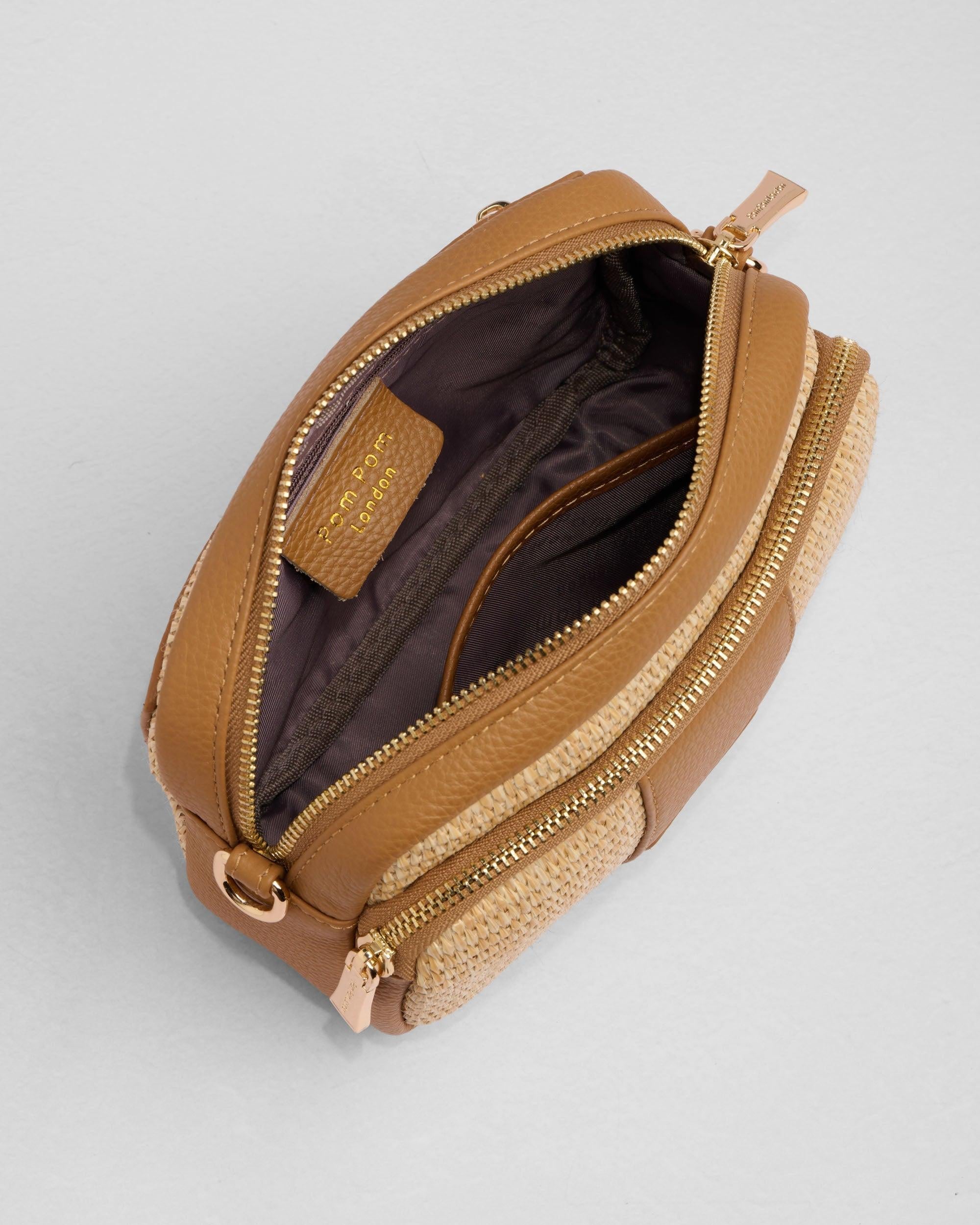 Original Raffia & Leather Bag Maple