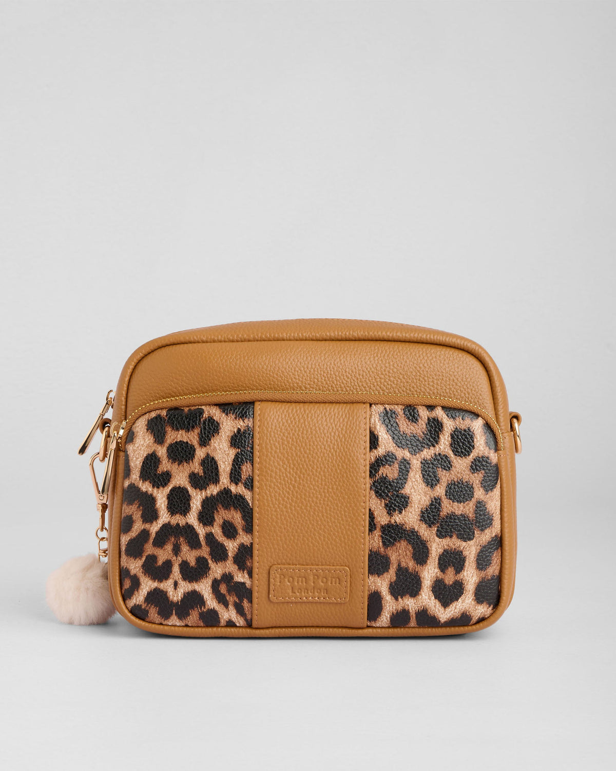 Pom Pom London City Bag Leopard Print Maple