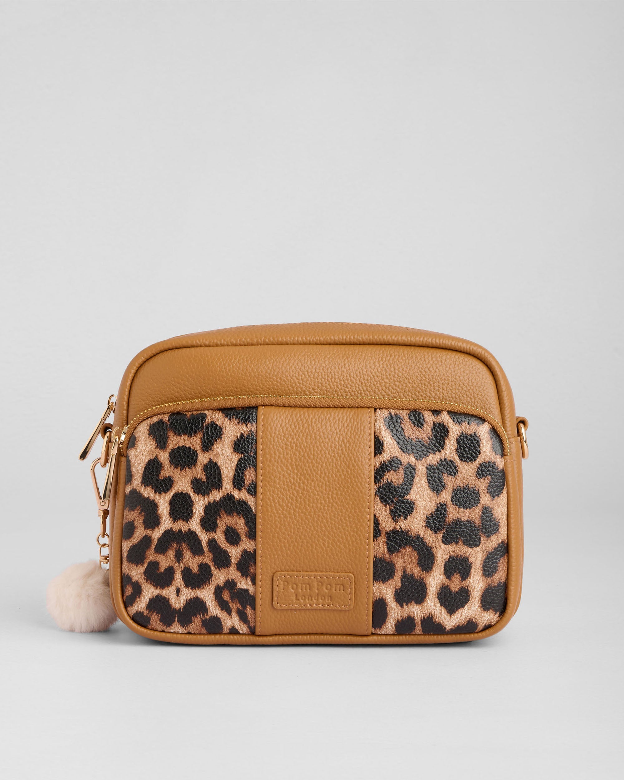 Pom Pom London City Bag Leopard Print Maple