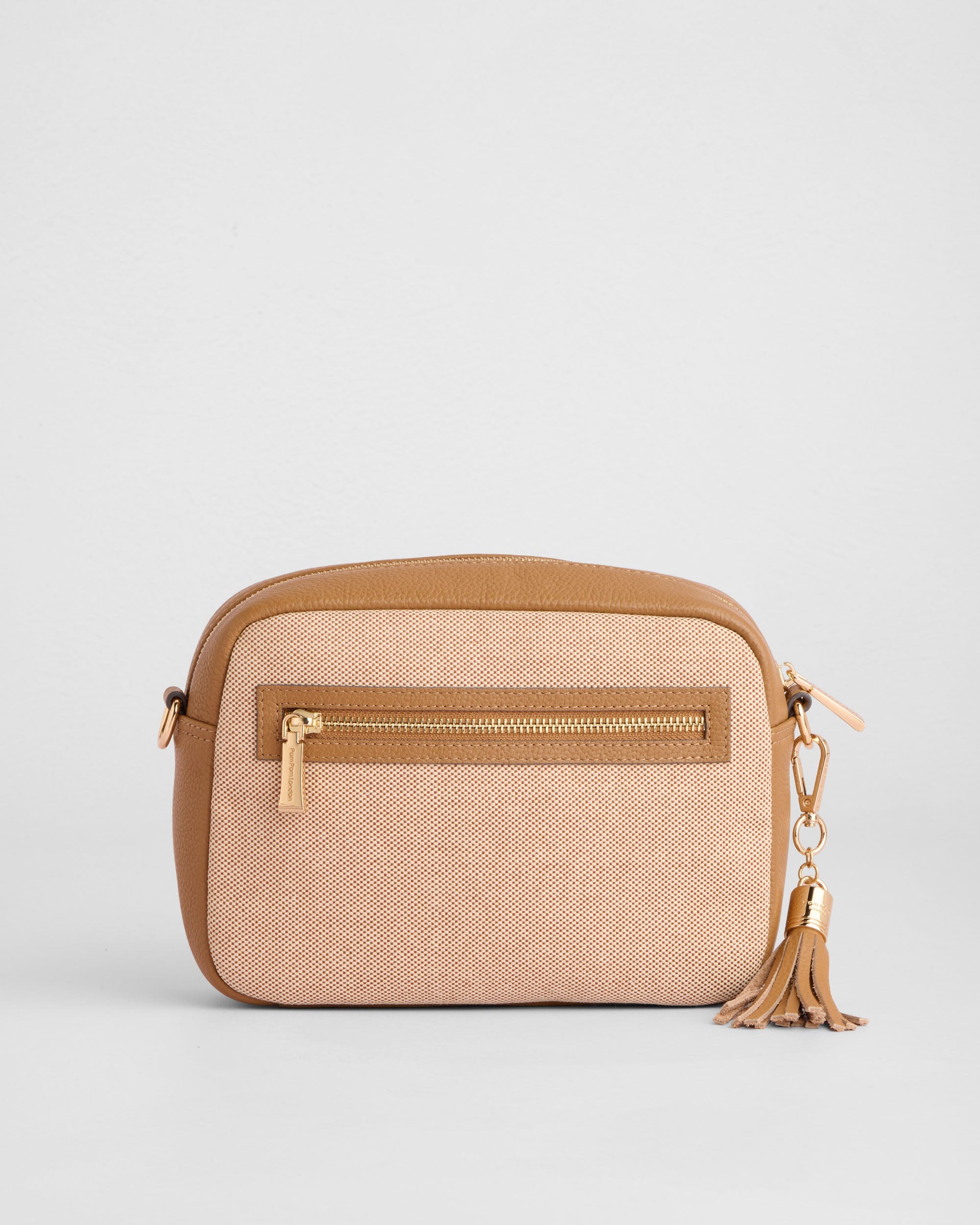 Pom Pom London City Canvas & Leather Bag Maple