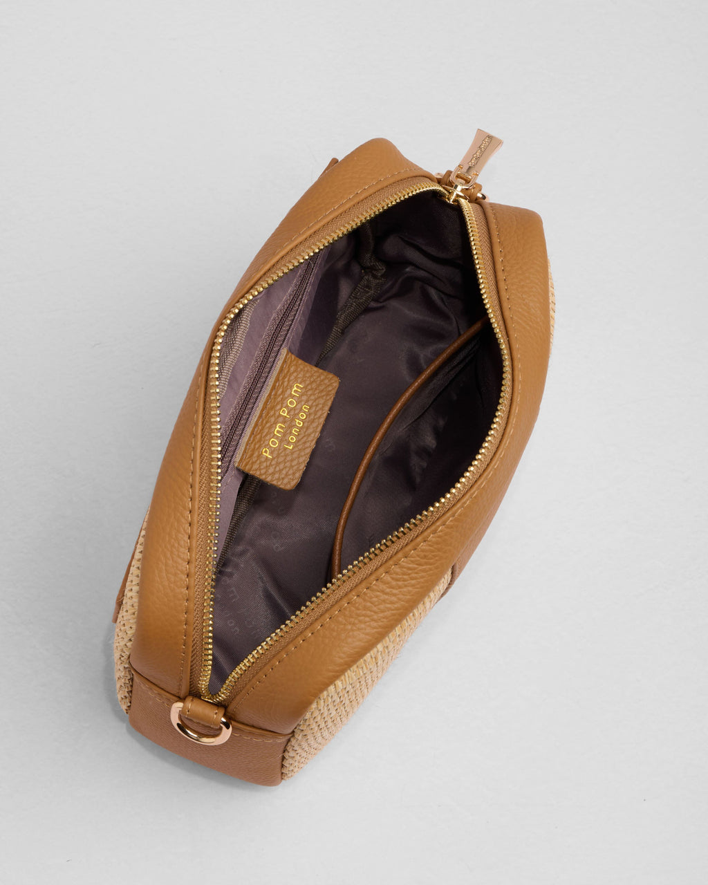 Pom Pom London City Canvas & Leather Bag Maple
