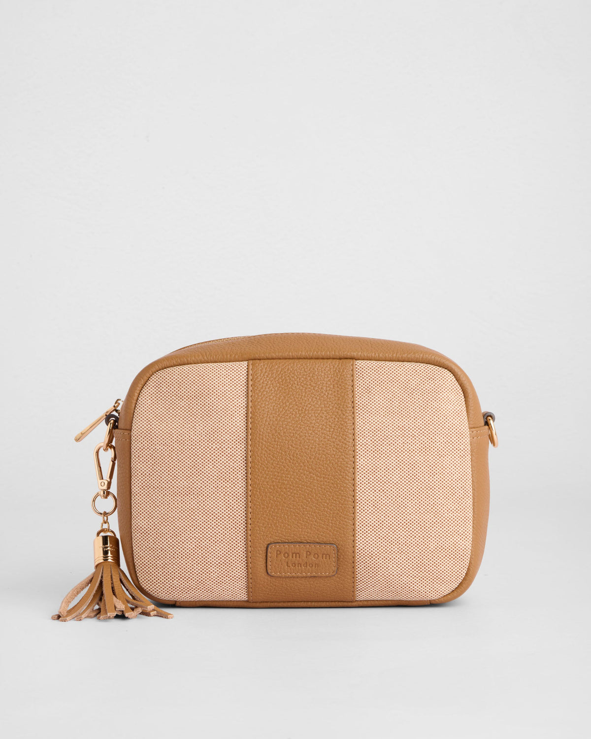 Pom Pom London City Canvas & Leather Bag Maple