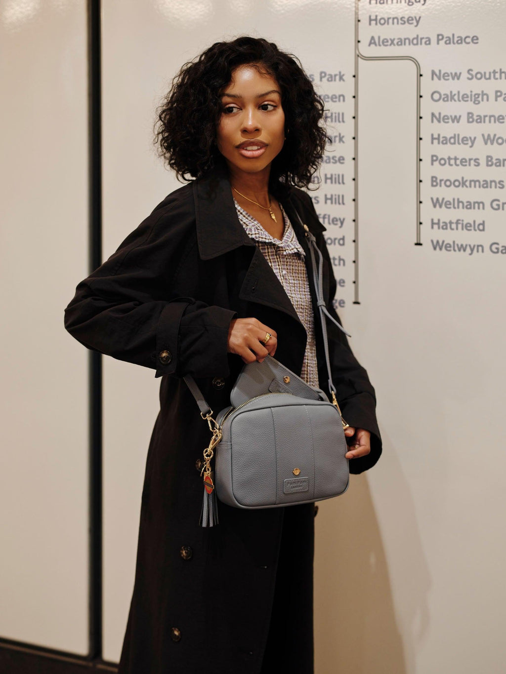 Pom Pom London City Bag Jubilee Line Grey