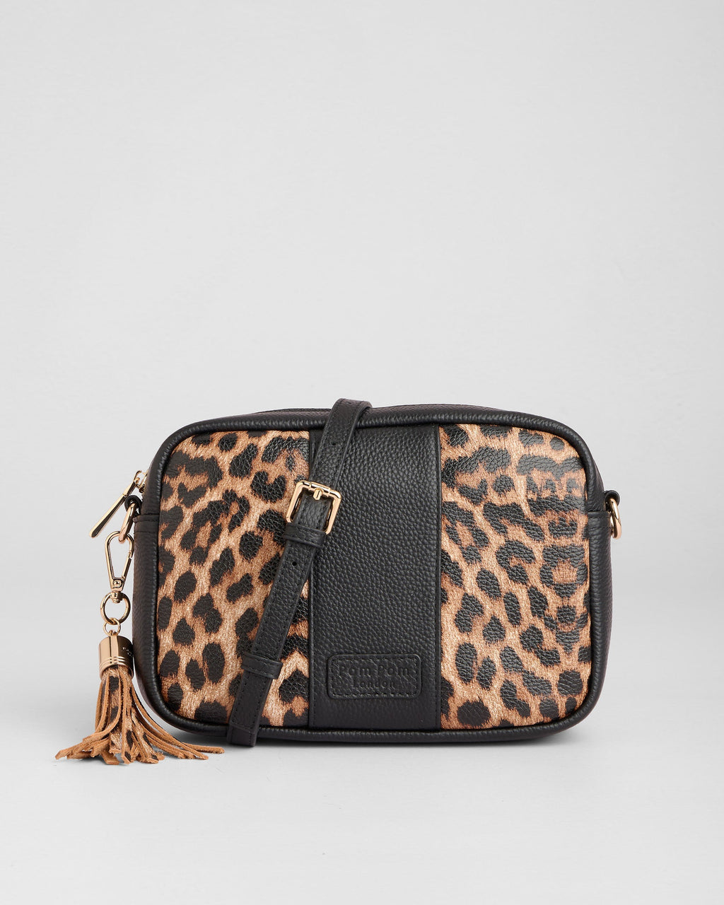 Pom Pom London City Bag Leopard Print Black