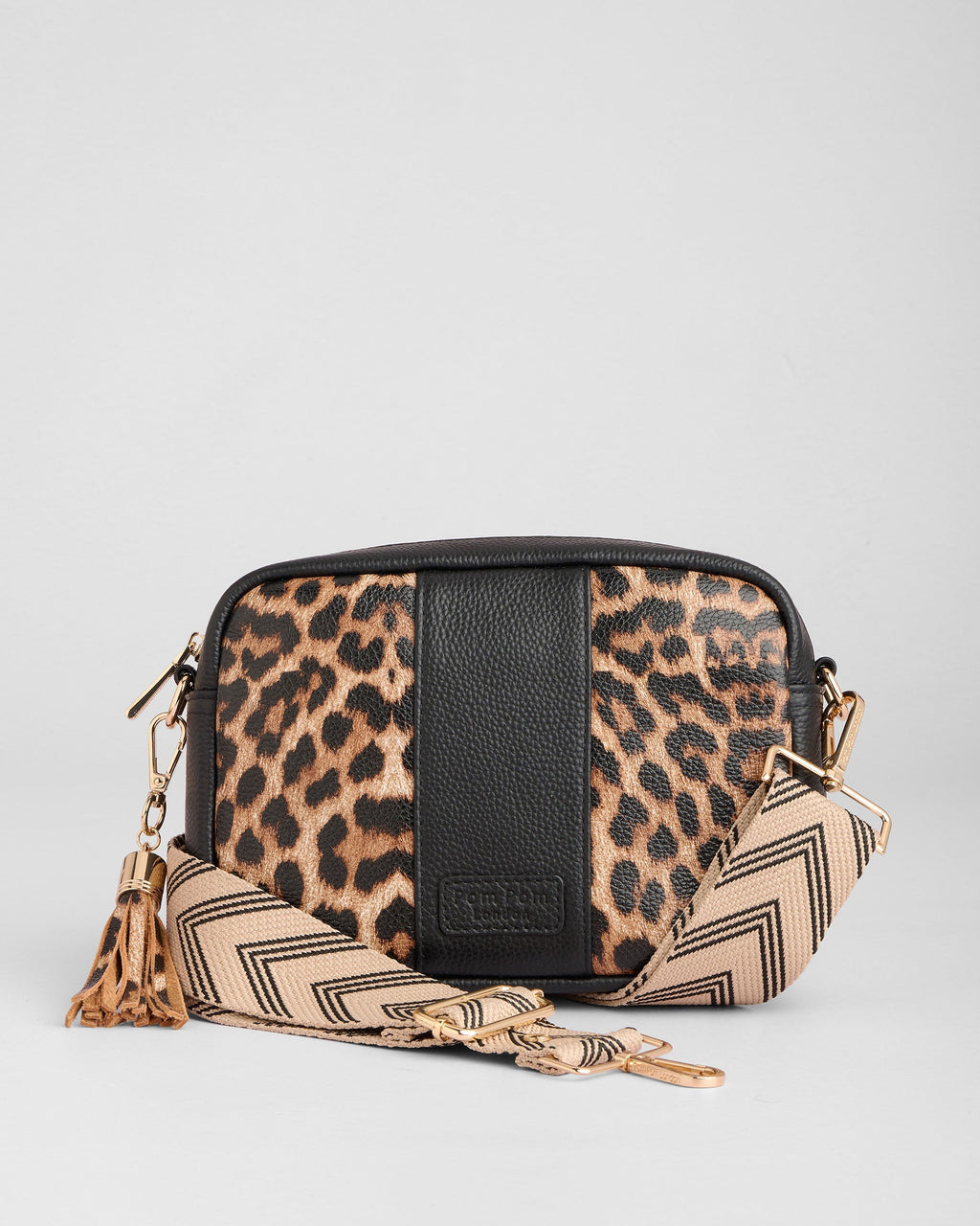 Pom Pom London City Bag Leopard Print Black