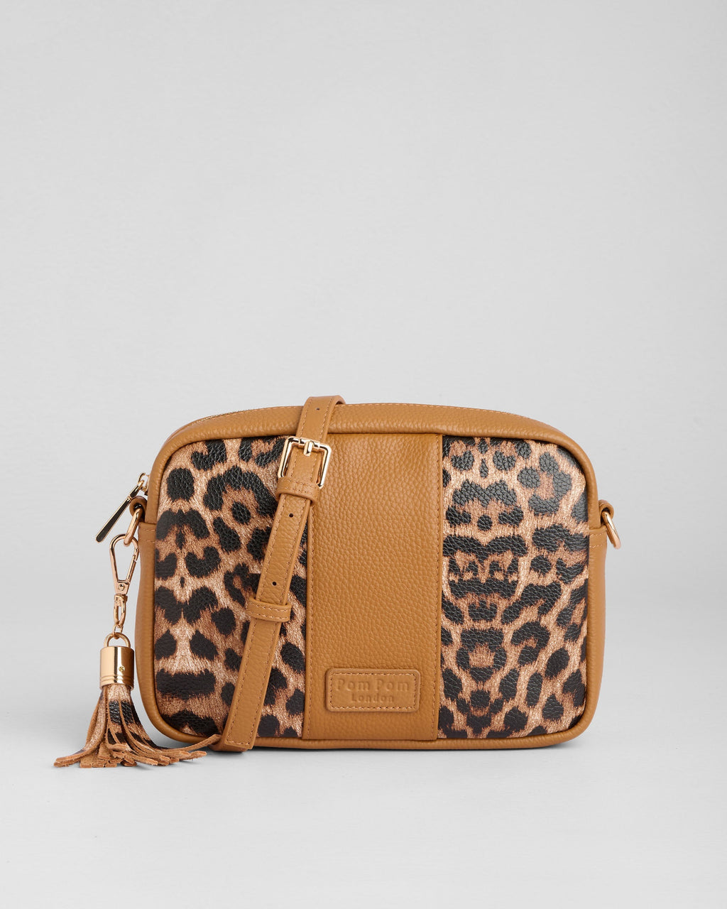 Pom Pom London City Bag Leopard Print Maple