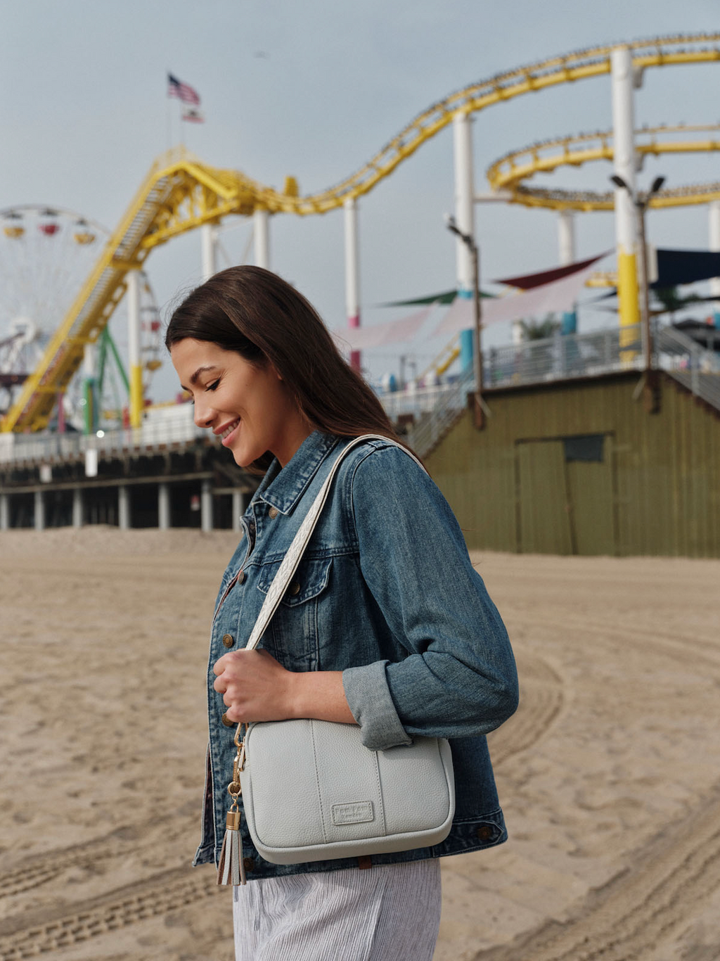 Pom Pom London City Bag Salt Grey