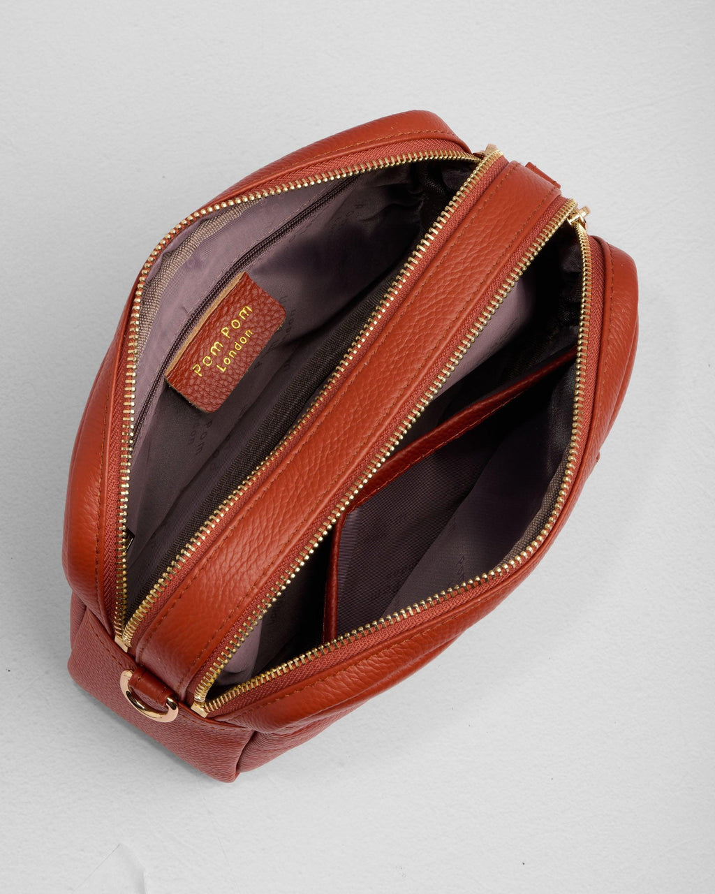 Pom Pom London City Duo Bag Burnt Orange