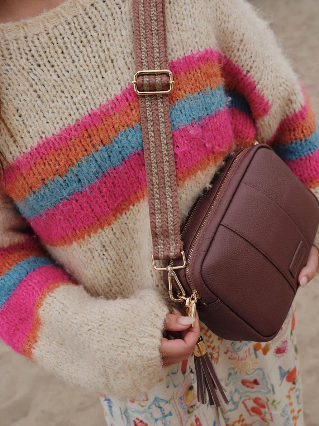Pom Pom London City Duo Bag Dusky Orchid