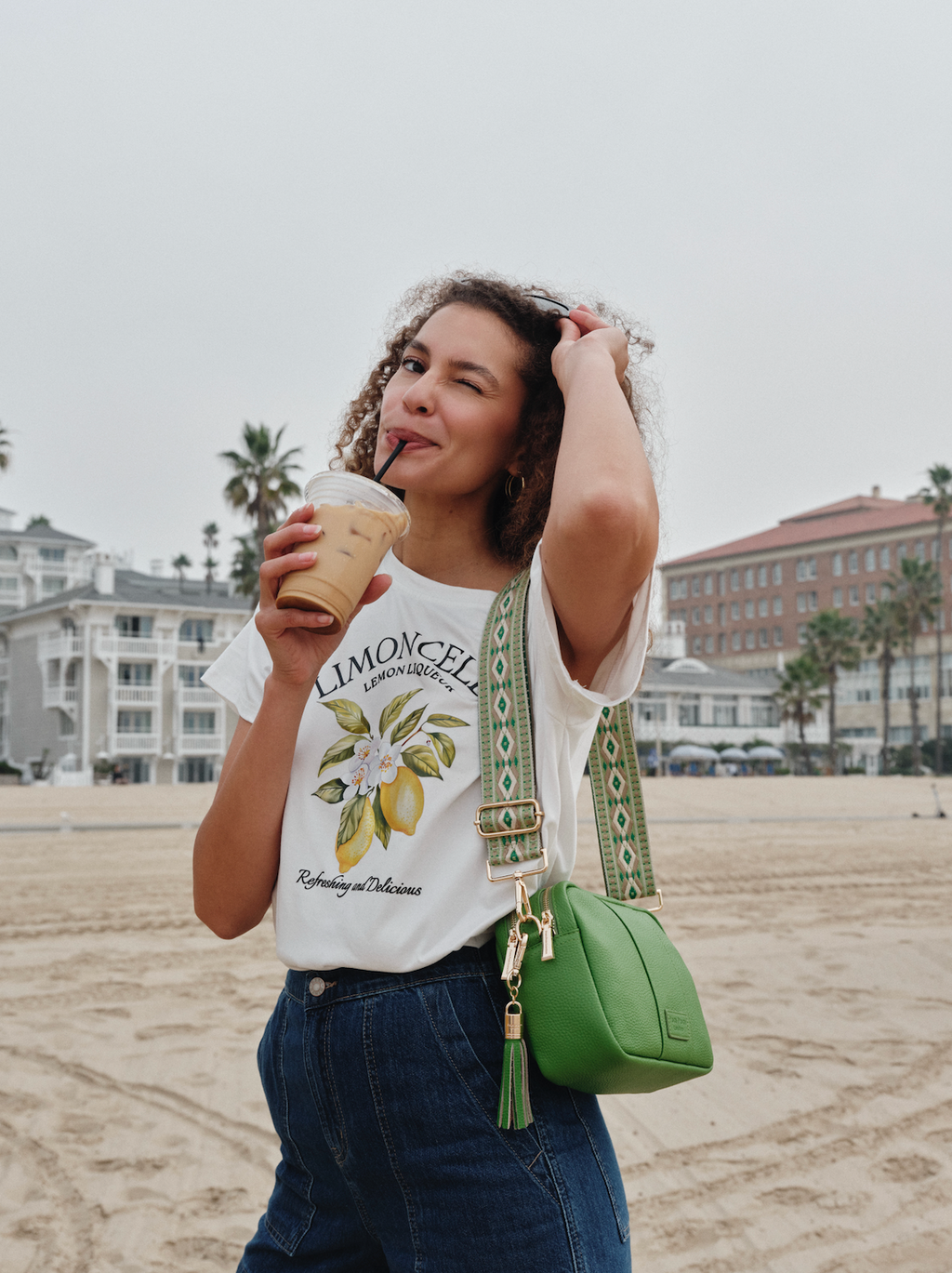 Pom Pom London City Duo Bag Frog Green