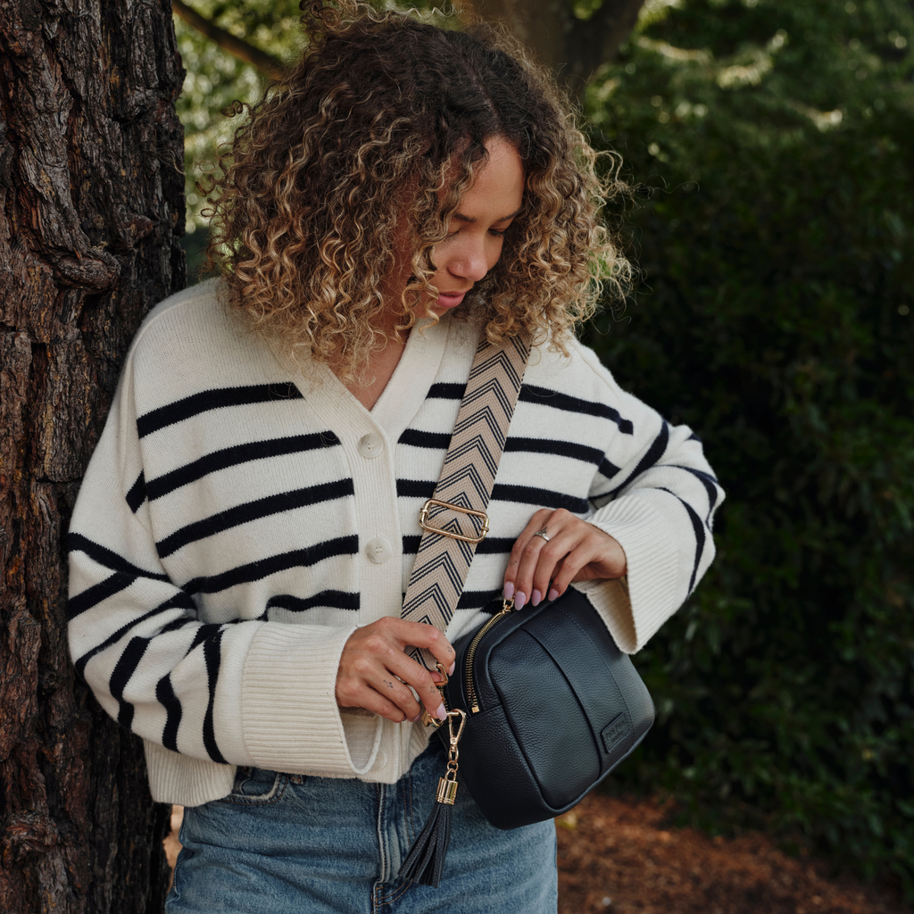 Pom Pom London City Duo Bag Navy