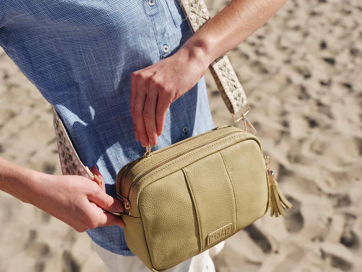 Pom Pom London City Duo Bag Pale Fern
