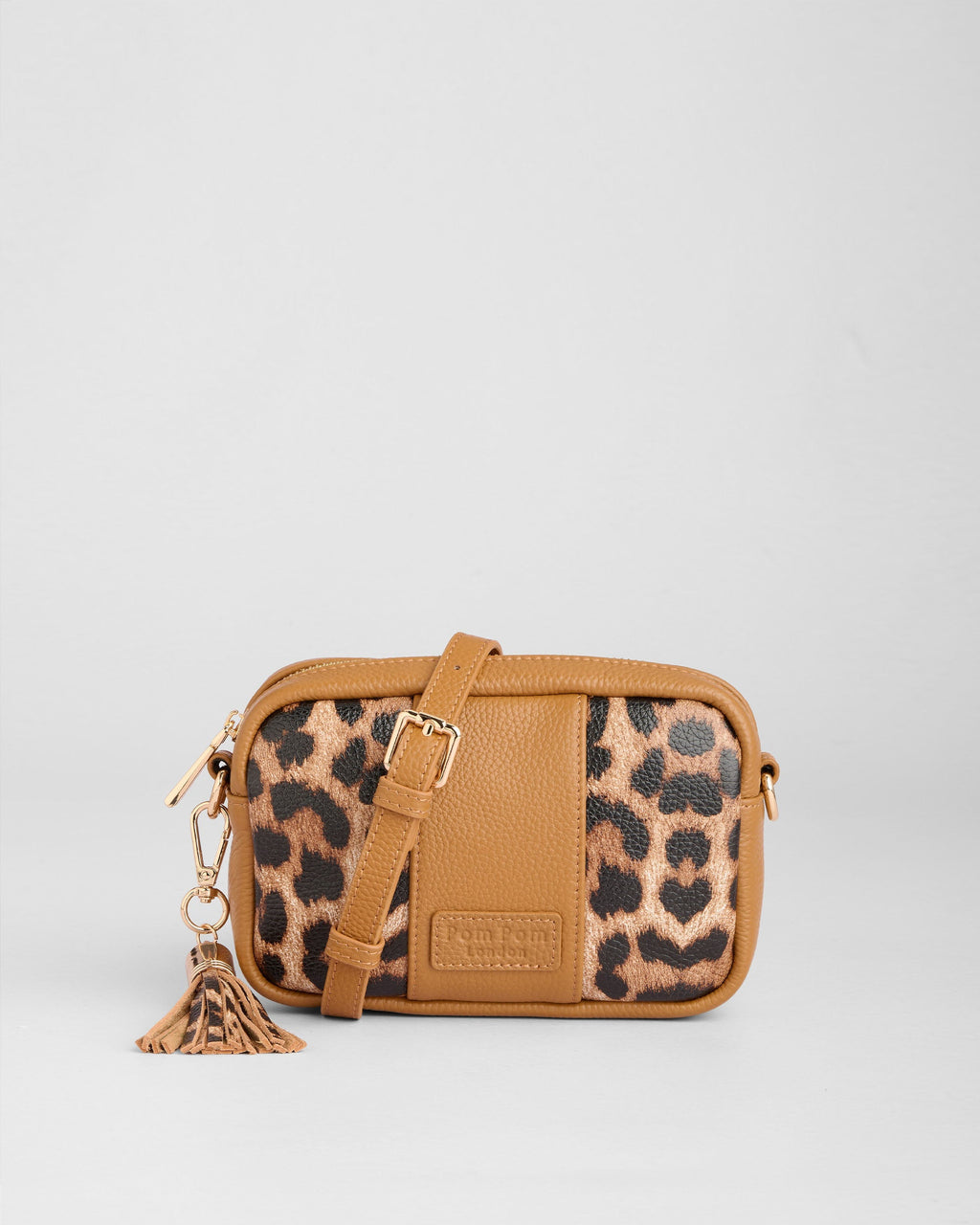 Pom Pom London City MINI Bag Leopard Print Maple