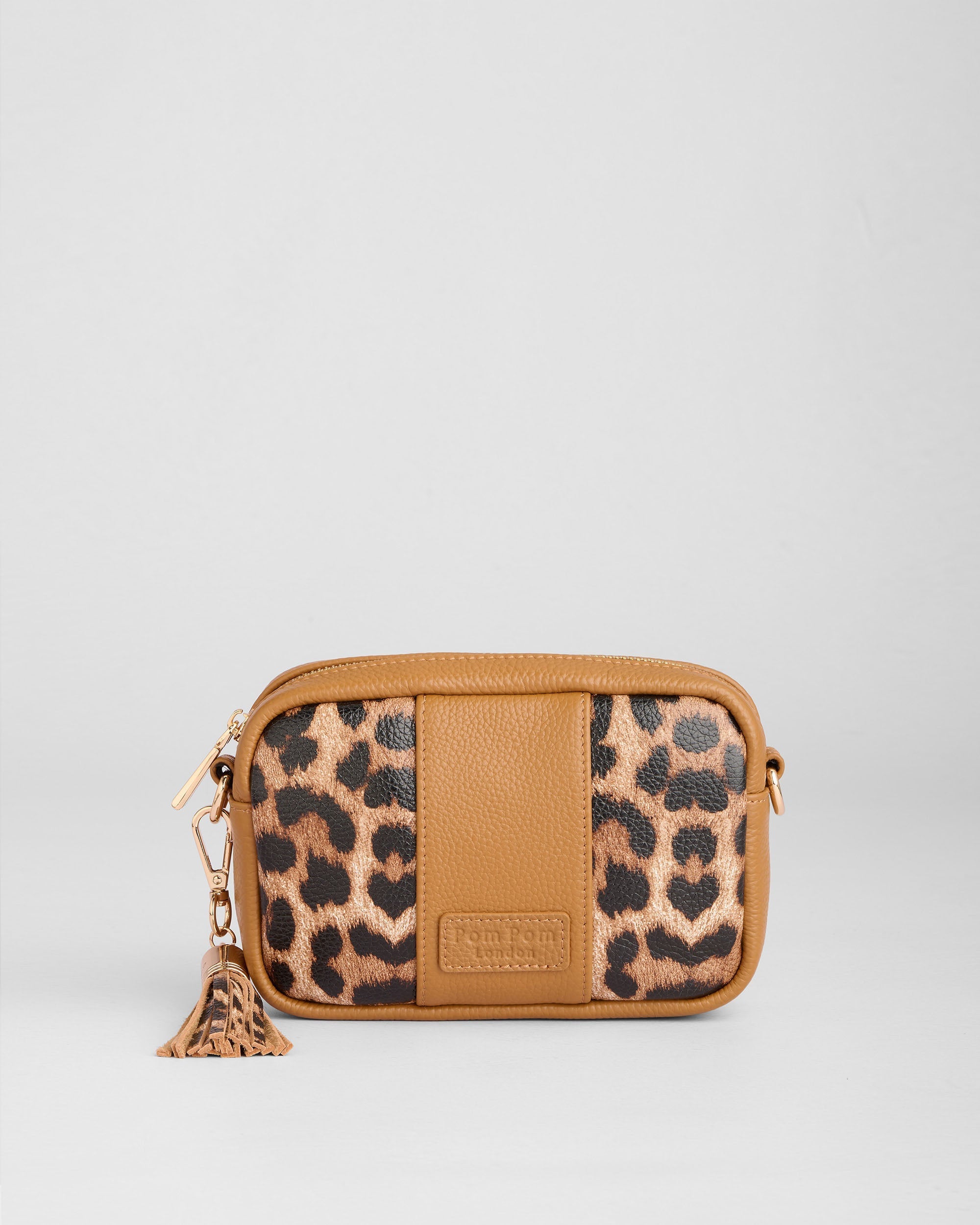 Pom Pom London City MINI Bag Leopard Print Maple