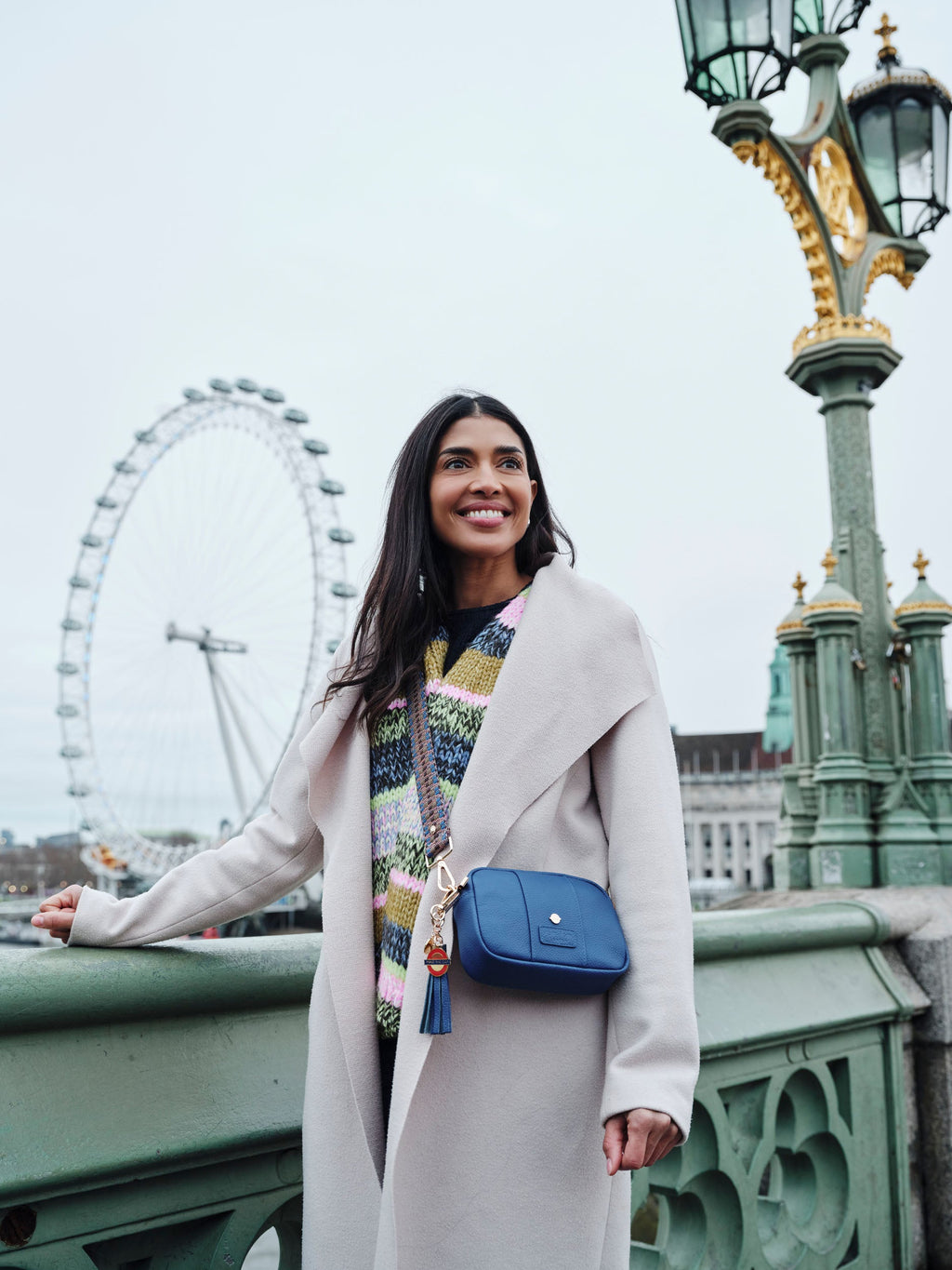 Pom Pom London City MINI Bag Piccadilly Line Blue
