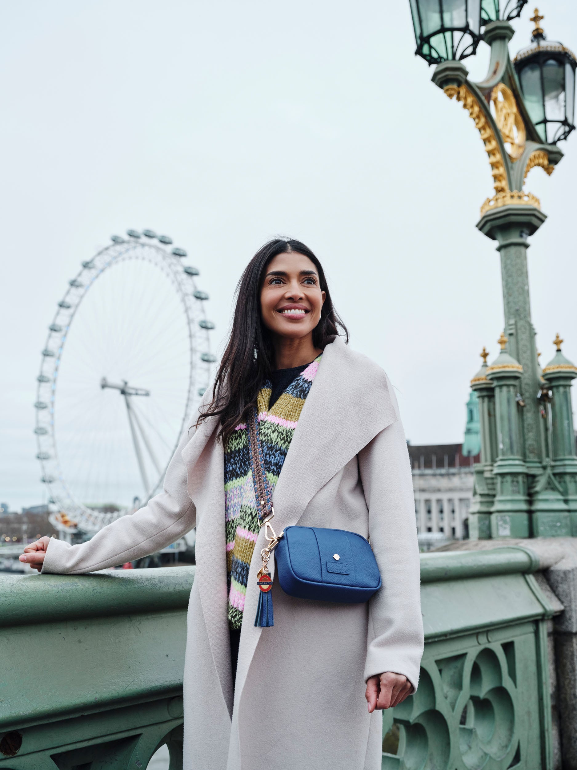 Pom Pom London City MINI Bag Piccadilly Line Blue