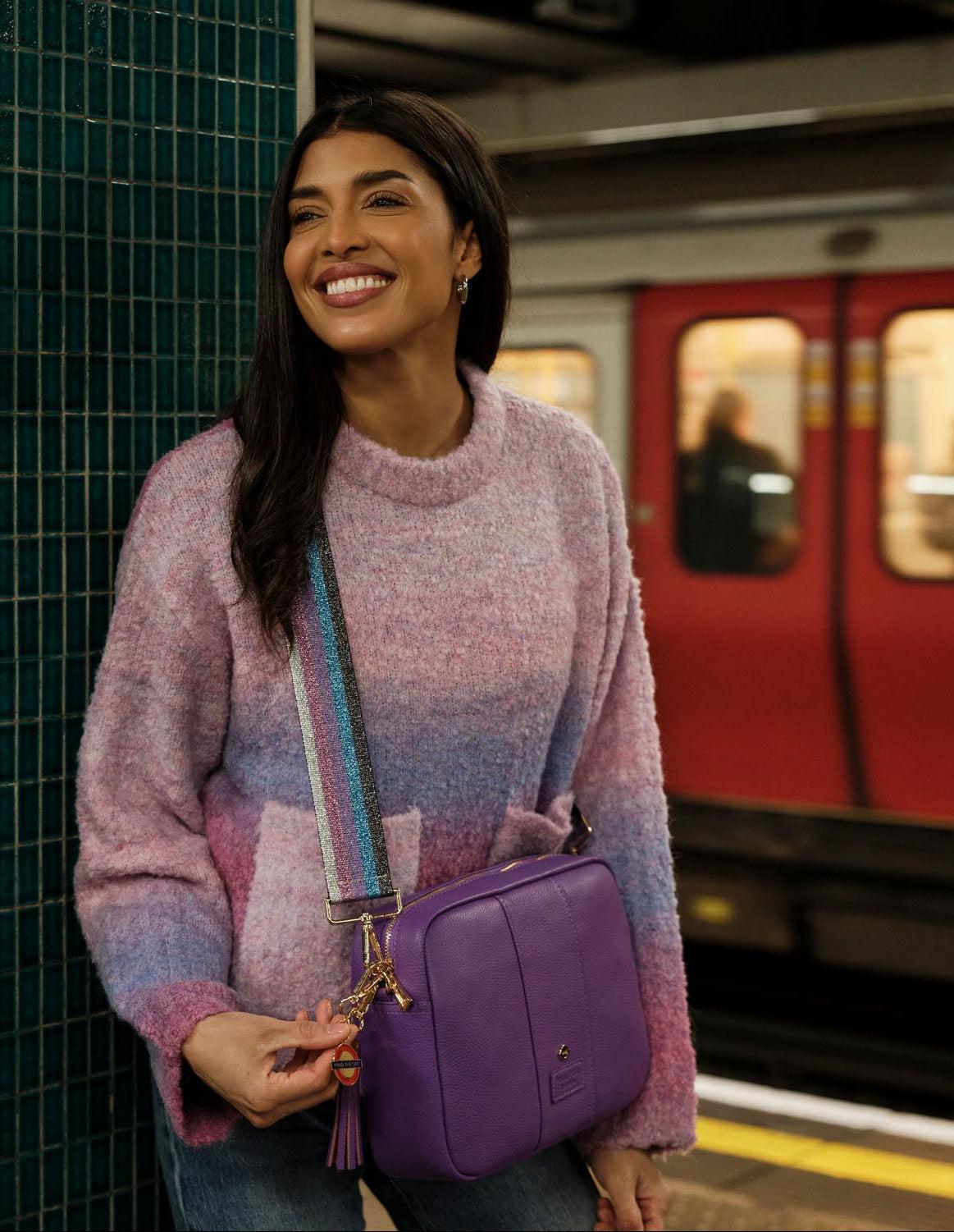 Pom Pom London City Plus Bag Elizabeth Line Purple