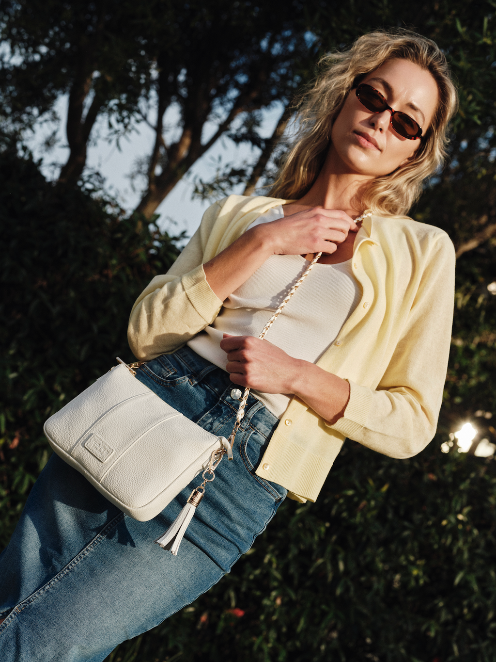 Pom Pom London City Slim Bag Bright White