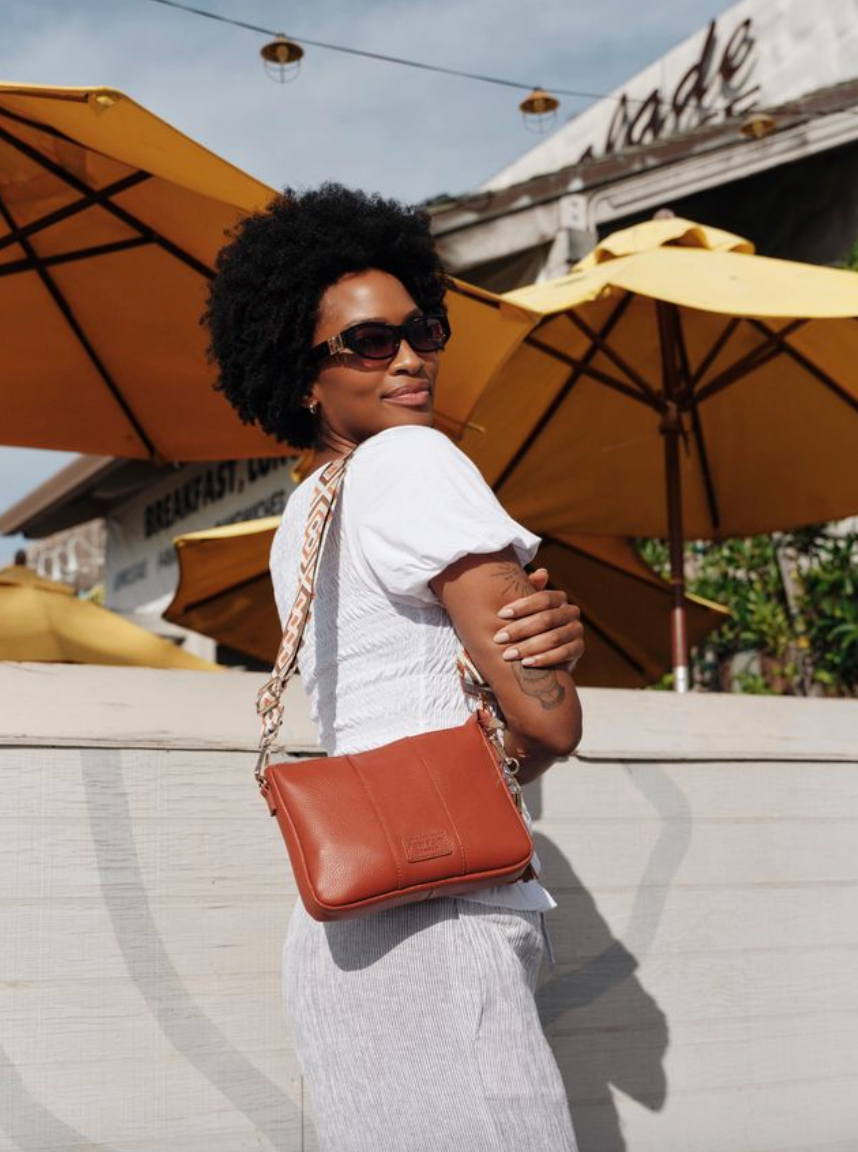 Pom Pom London City Slim Bag Burnt Orange