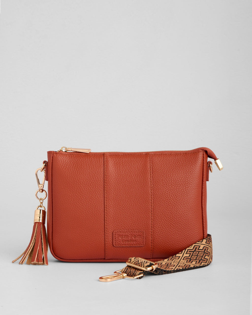 Pom Pom London City Slim Bag Burnt Orange