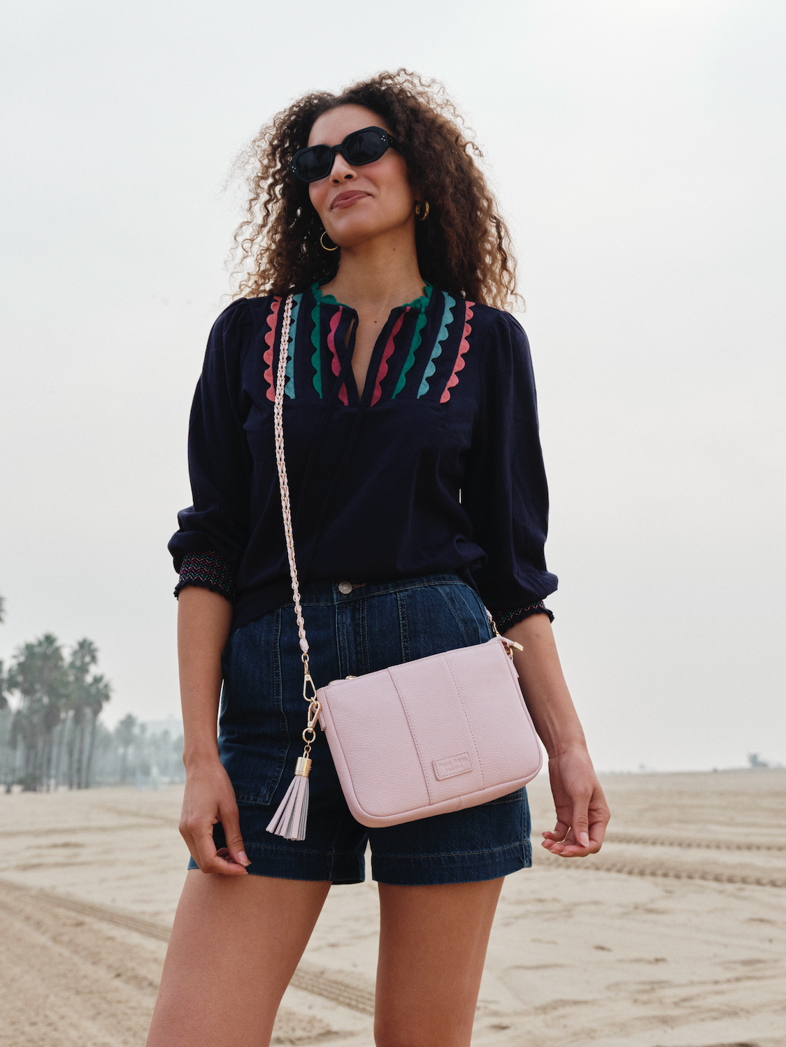 Pom Pom London City Slim Bag Cherry Blossom Pink