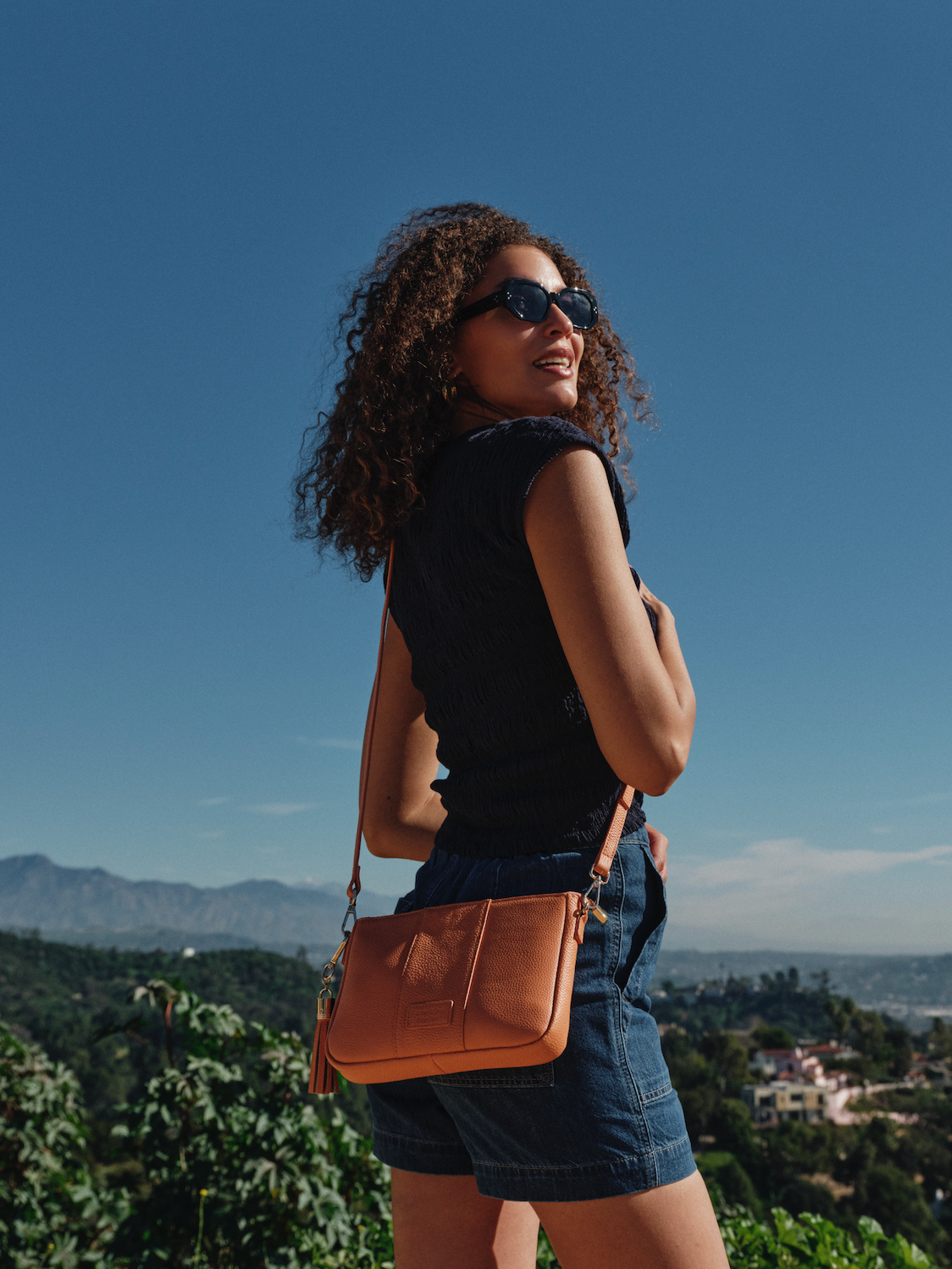 Pom Pom London City Slim Bag Mango Tango