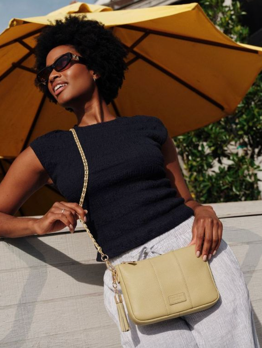 Pom Pom London City Slim Bag Pale Fern