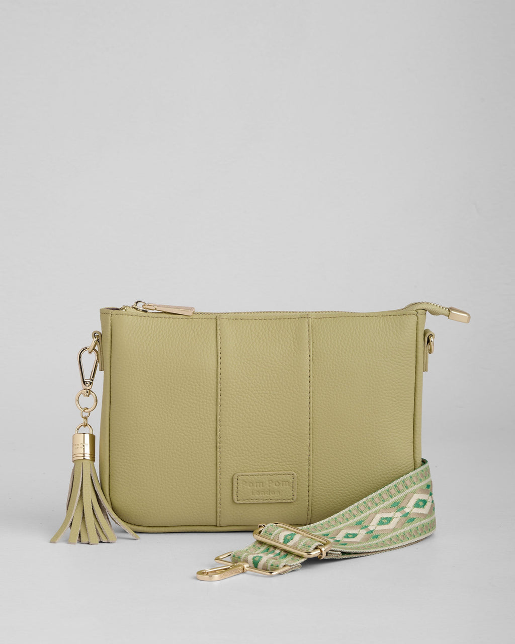 Pom Pom London City Slim Bag Pale Fern