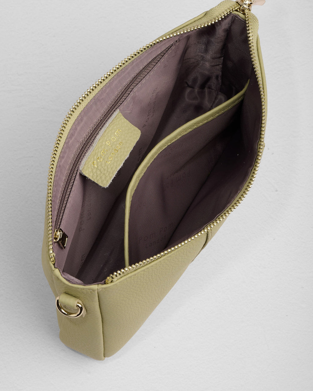 Pom Pom London City Slim Bag Pale Fern