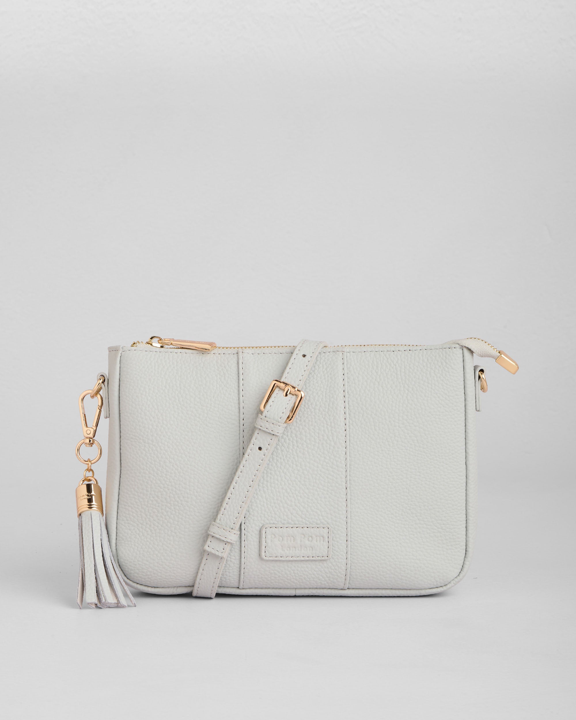 Pom Pom London City Slim Bag Salt Grey