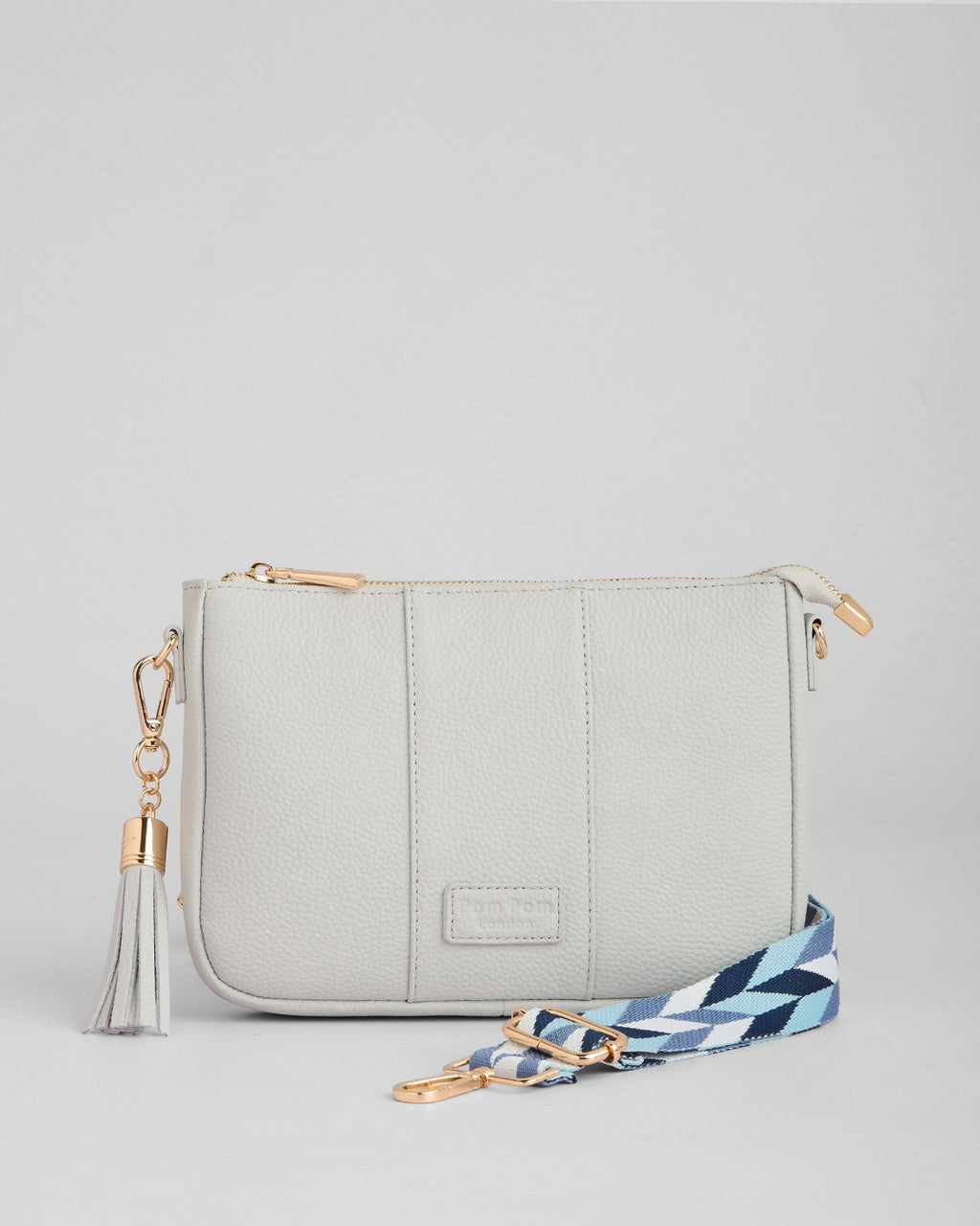 Pom Pom London City Slim Bag Salt Grey