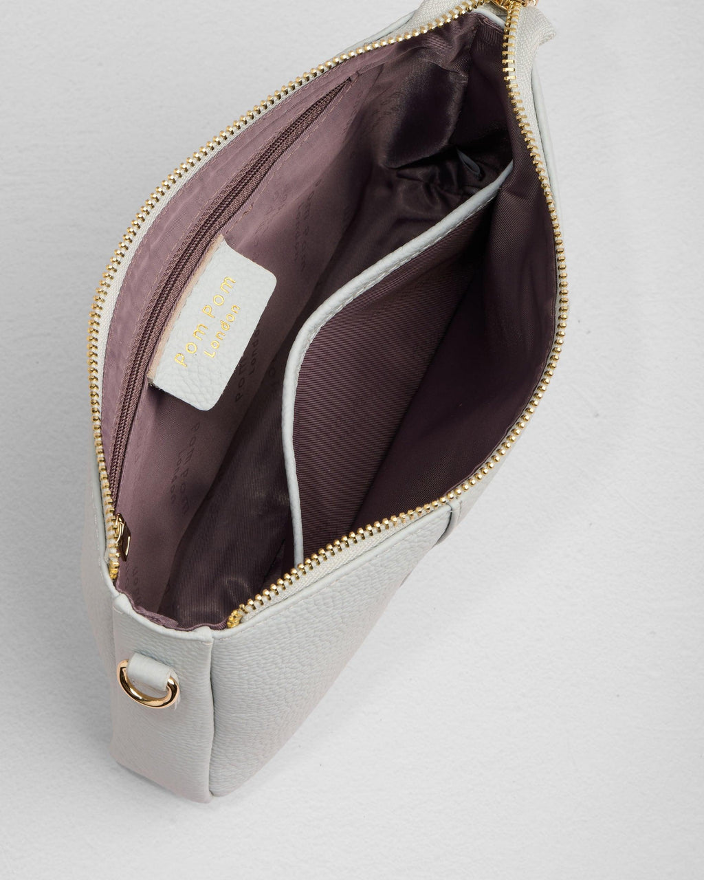 Pom Pom London City Slim Bag Salt Grey