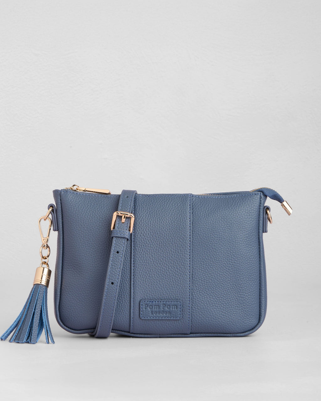 Pom Pom London City Slim Bag Slate Blue
