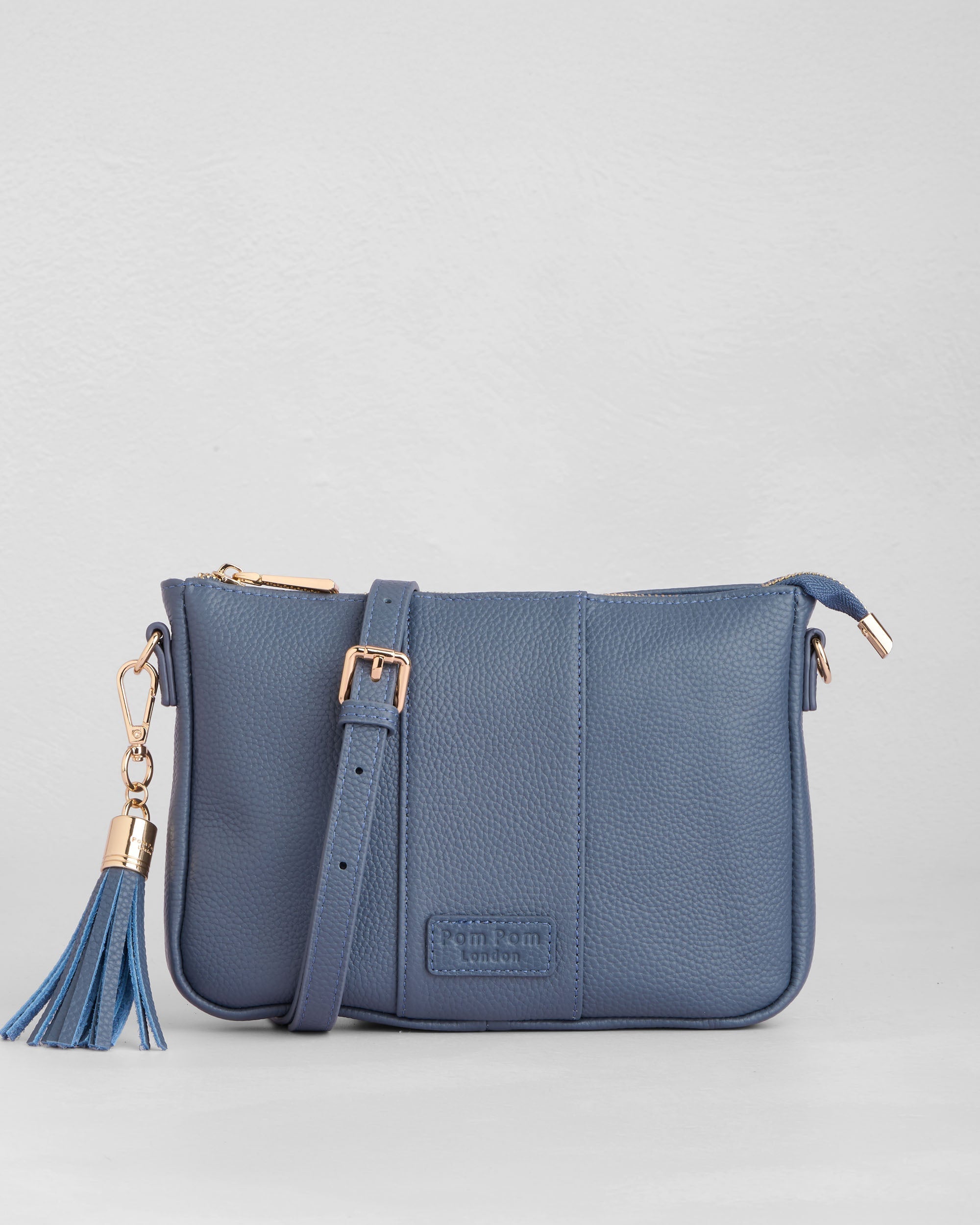 Pom Pom London City Slim Bag Slate Blue