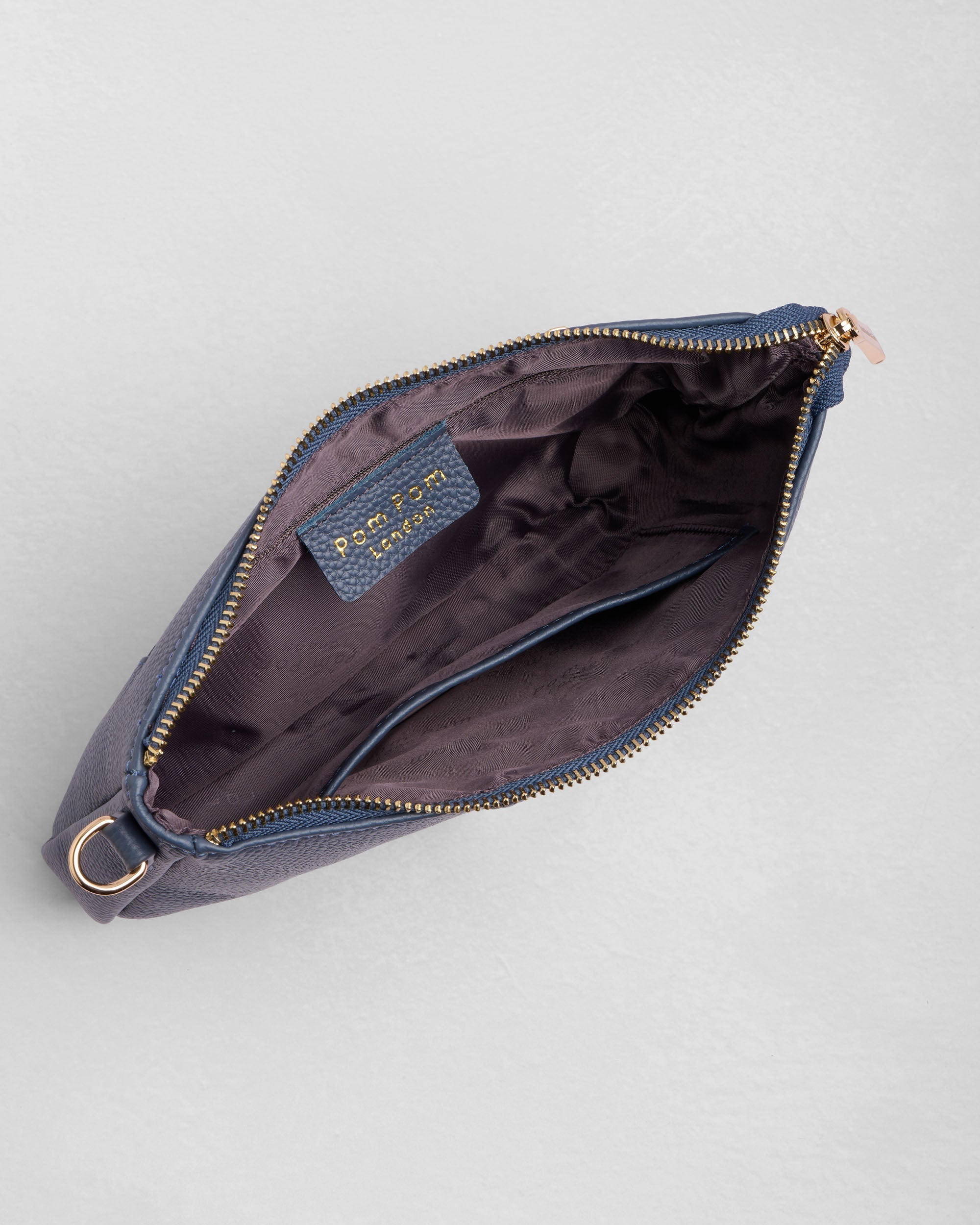 Pom Pom London City Slim Bag Slate Blue