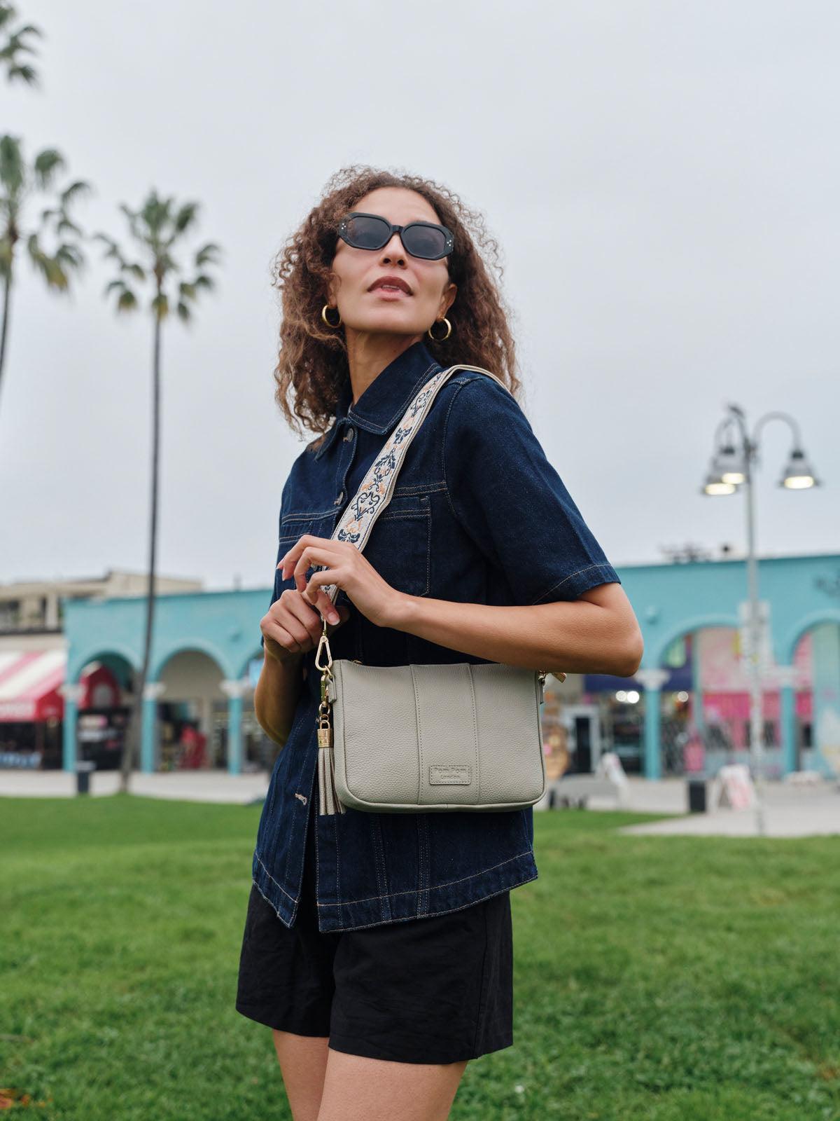 Pom Pom London City Slim Bag Stone