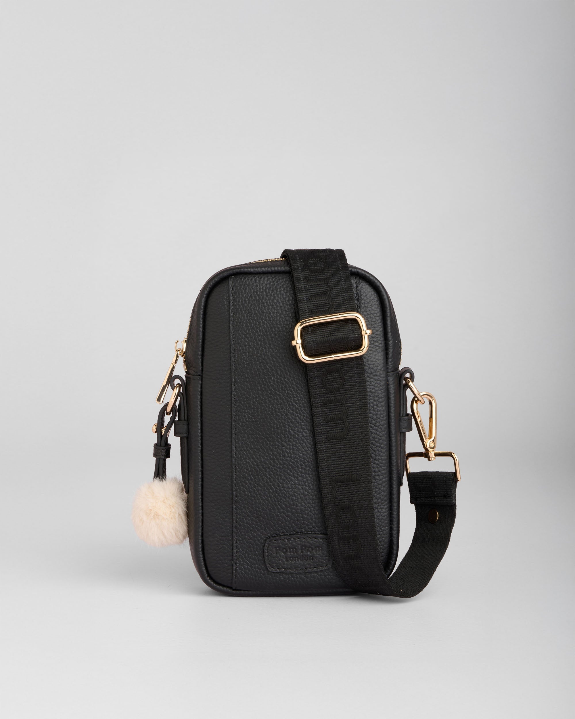 Pom Pom London Eaton Phone Bag Black
